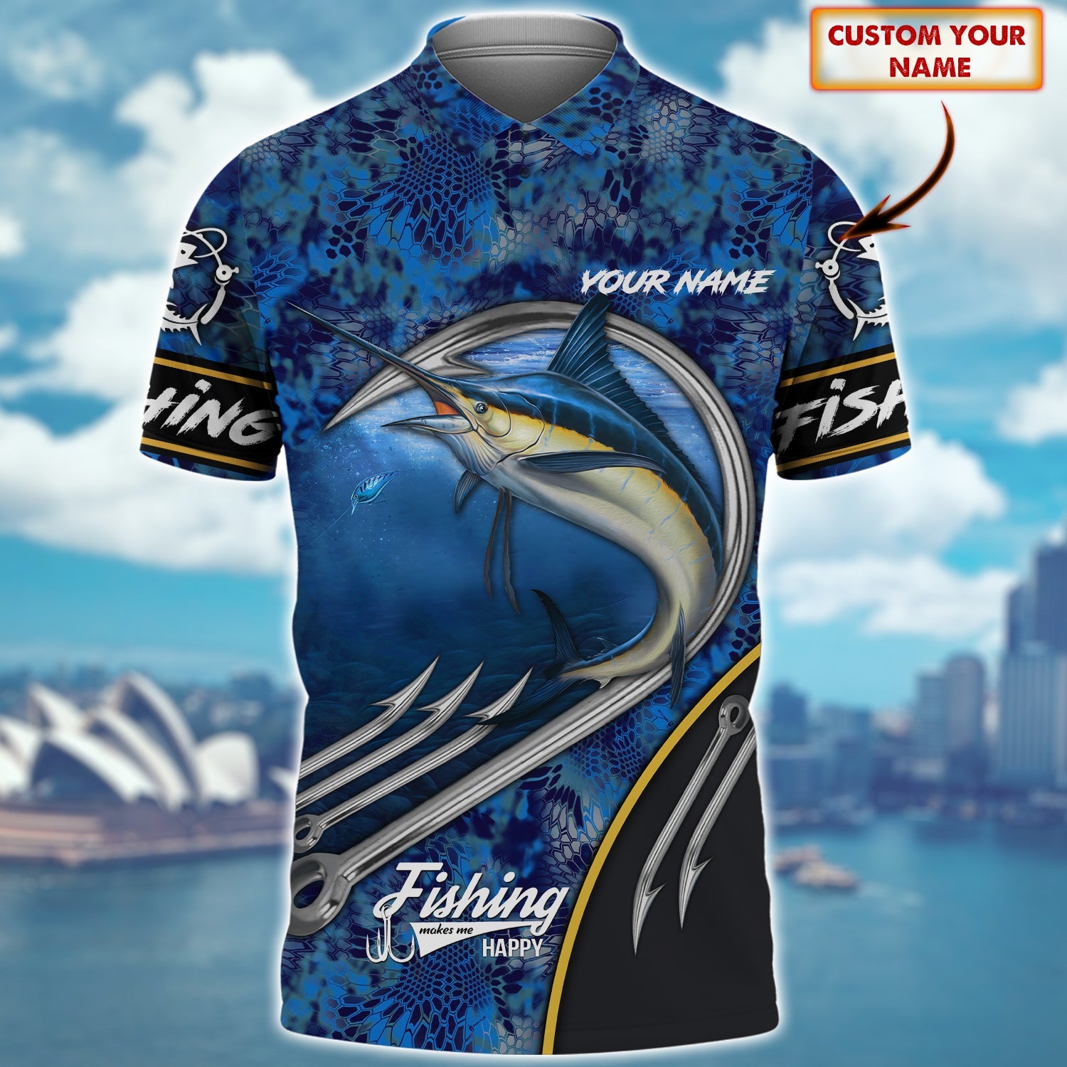 Fishing Personalized Name 3D Polo Shirt 173 - Nvc97