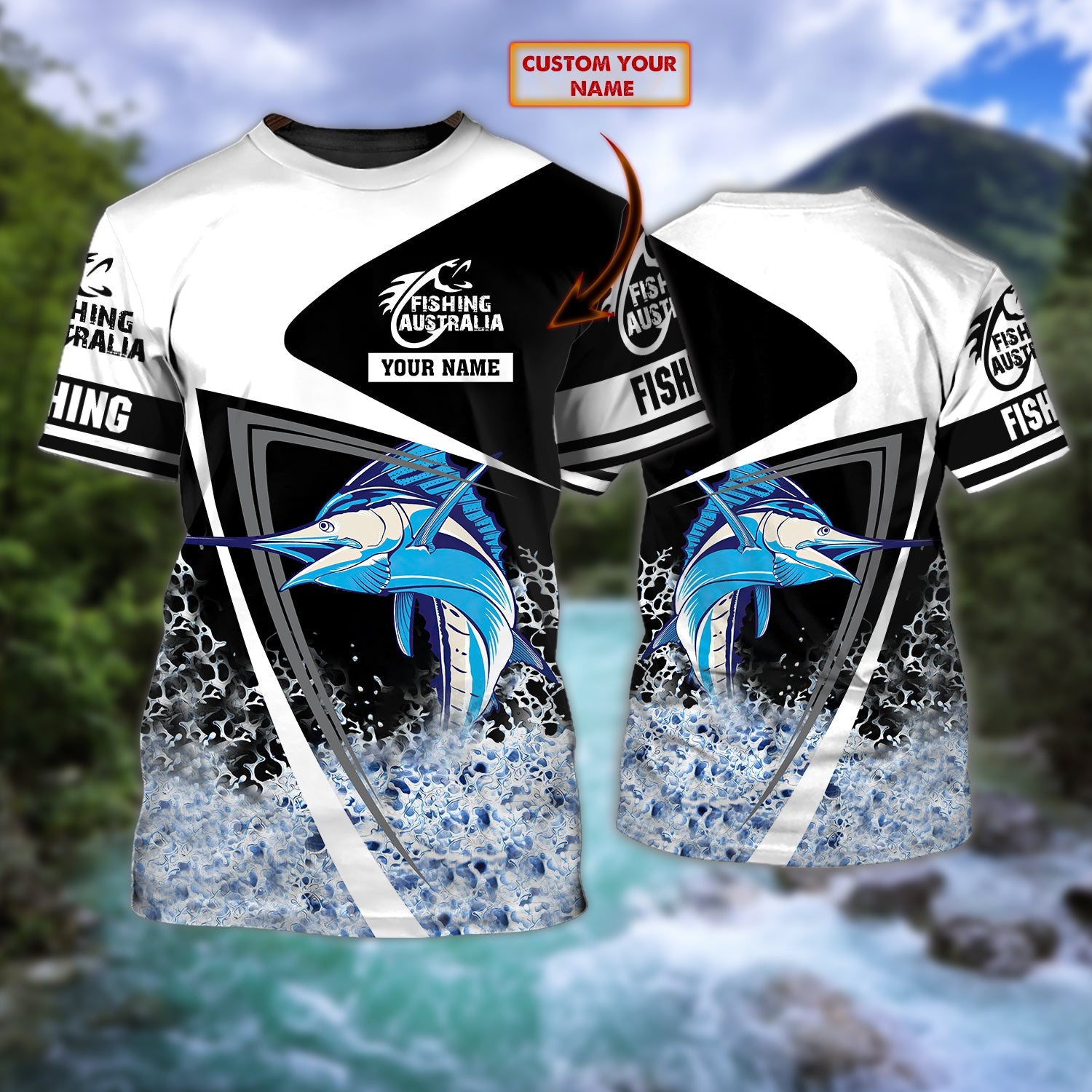 Swordfish Australia - Custom Name Tshirt - ATM2K