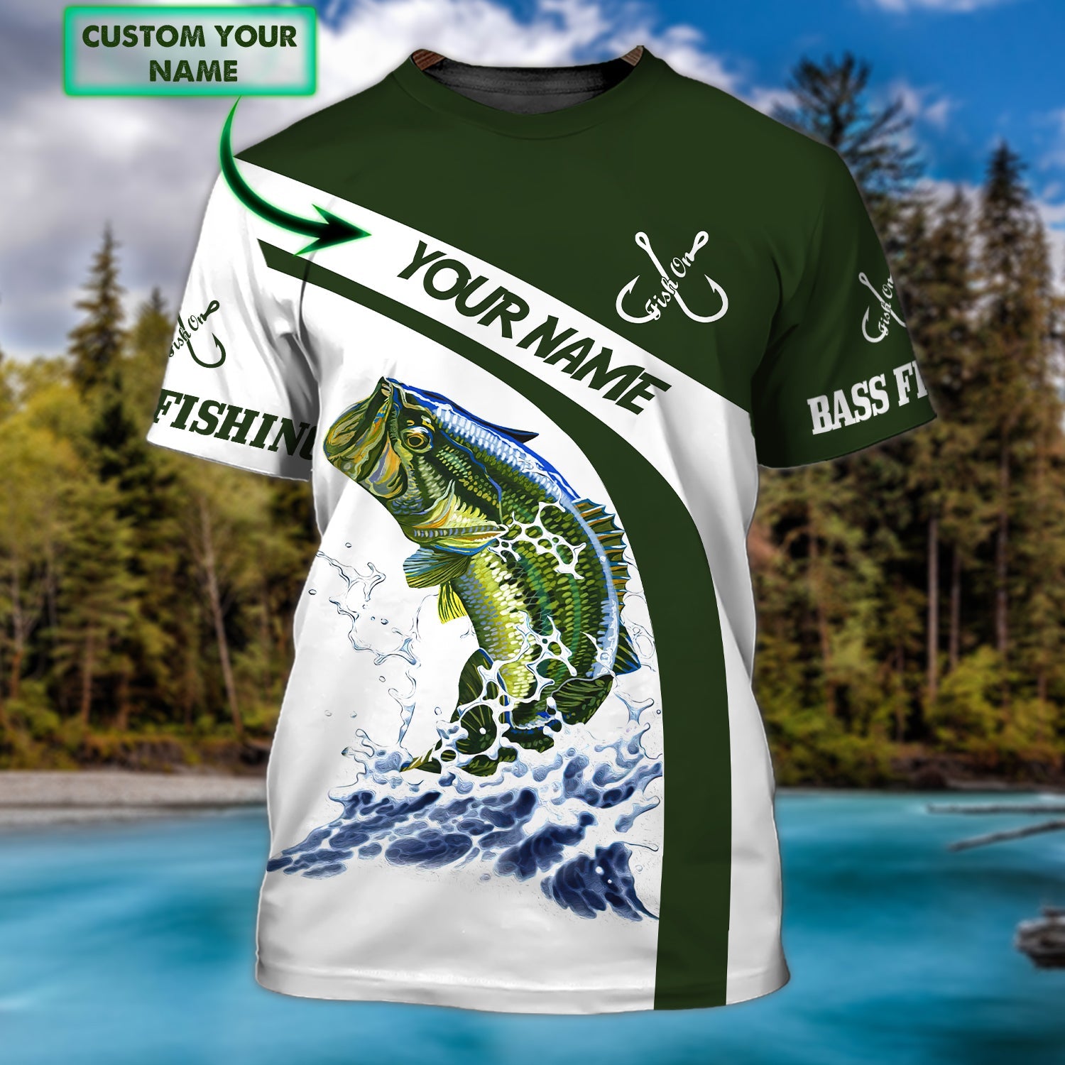 Bass Fishing - Custom Name Tshirt - 527