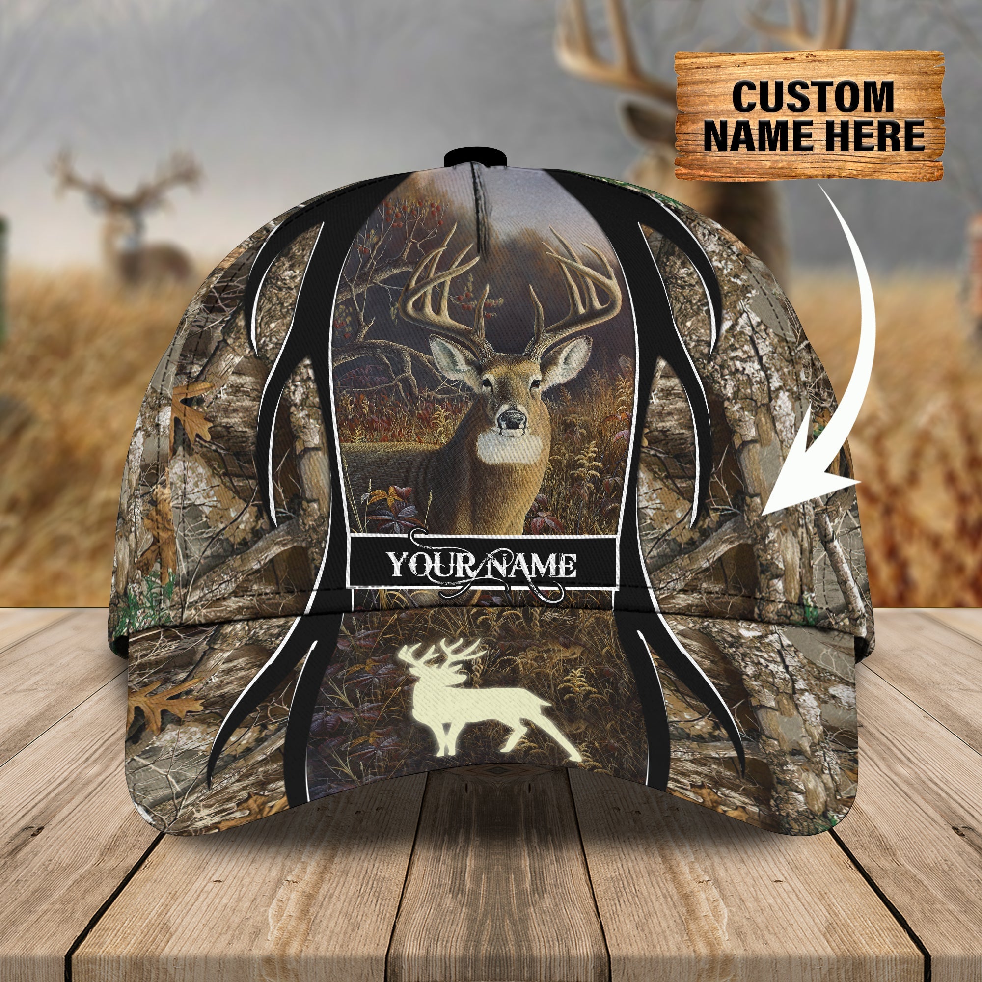 Deer hunting 02 - Personalized Name Cap - Ntt68