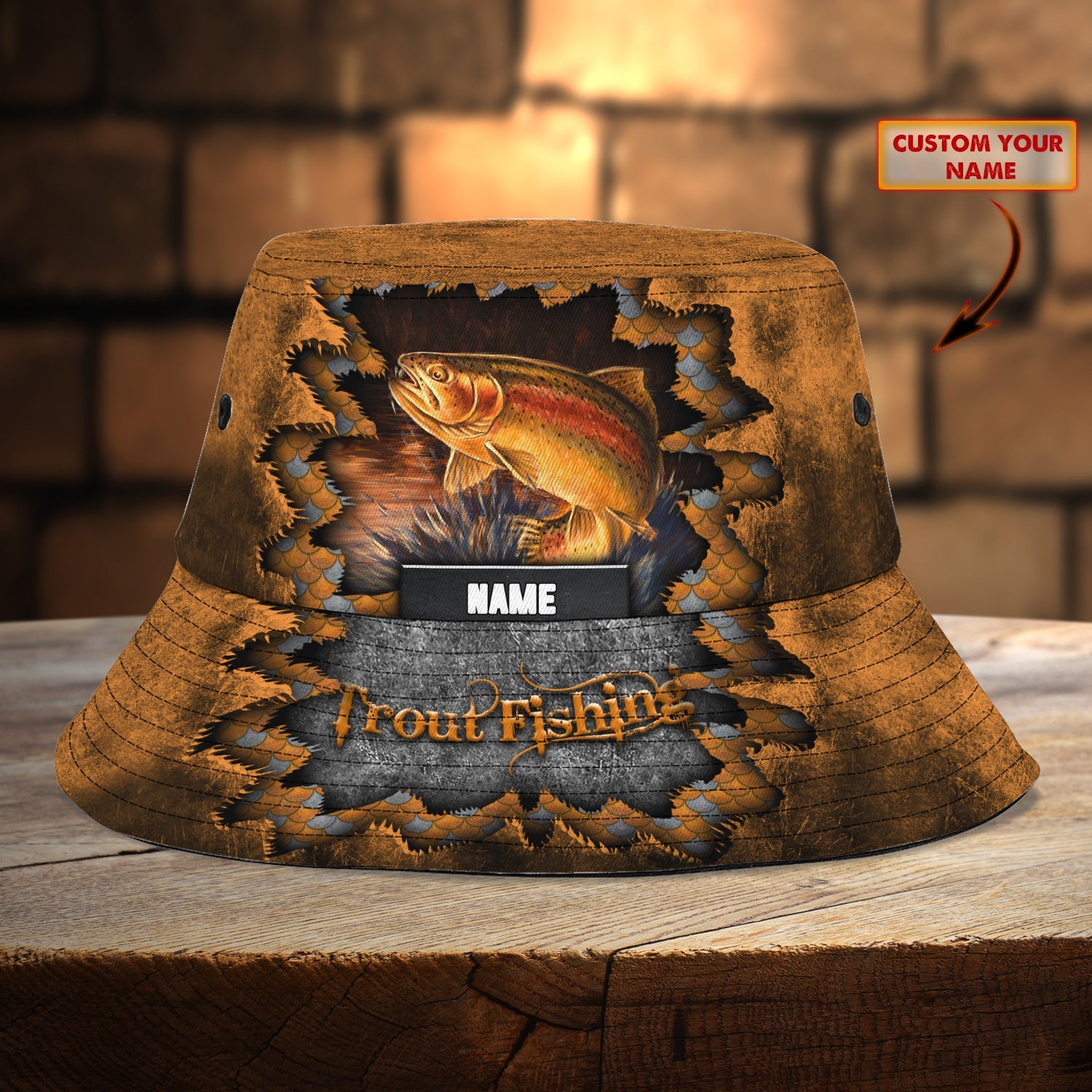 Custom Bucket Hat - Fishing3 - BY97