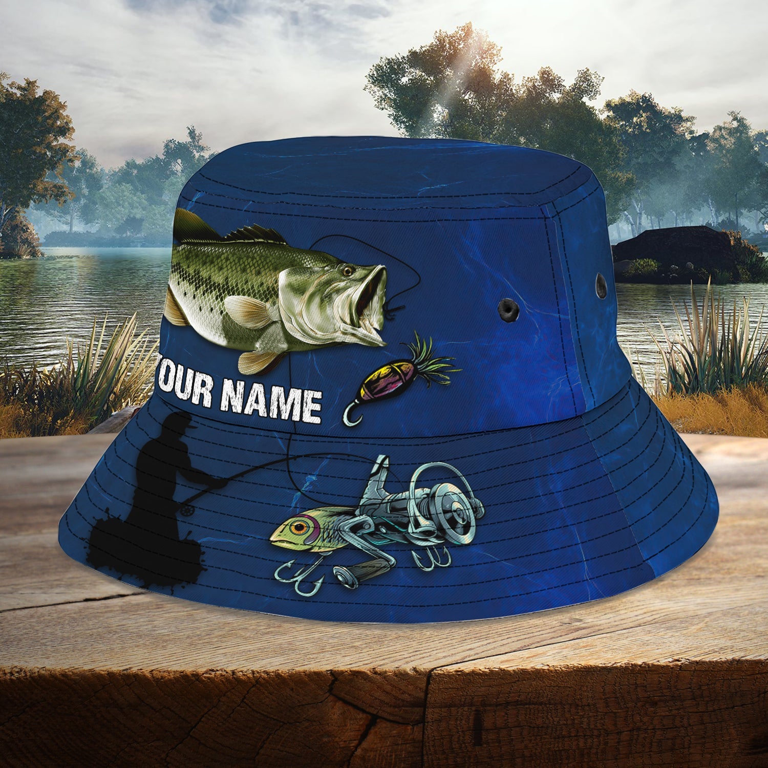 Custom Bucket Hat - Bass Fishing - 155