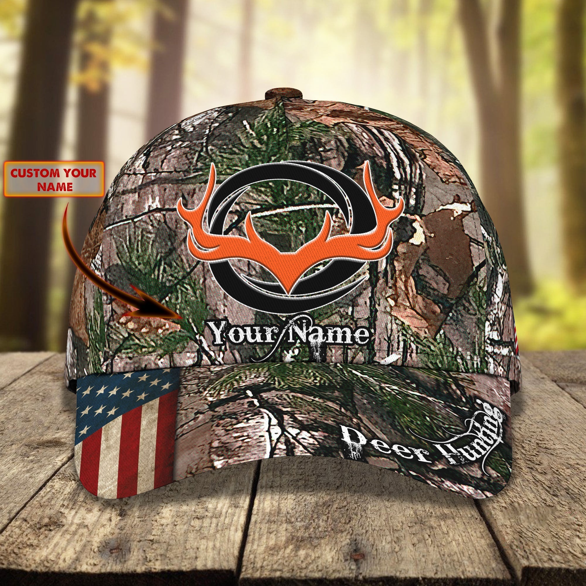 Deer Hunting - Personalized Name Cap 568 - CV98