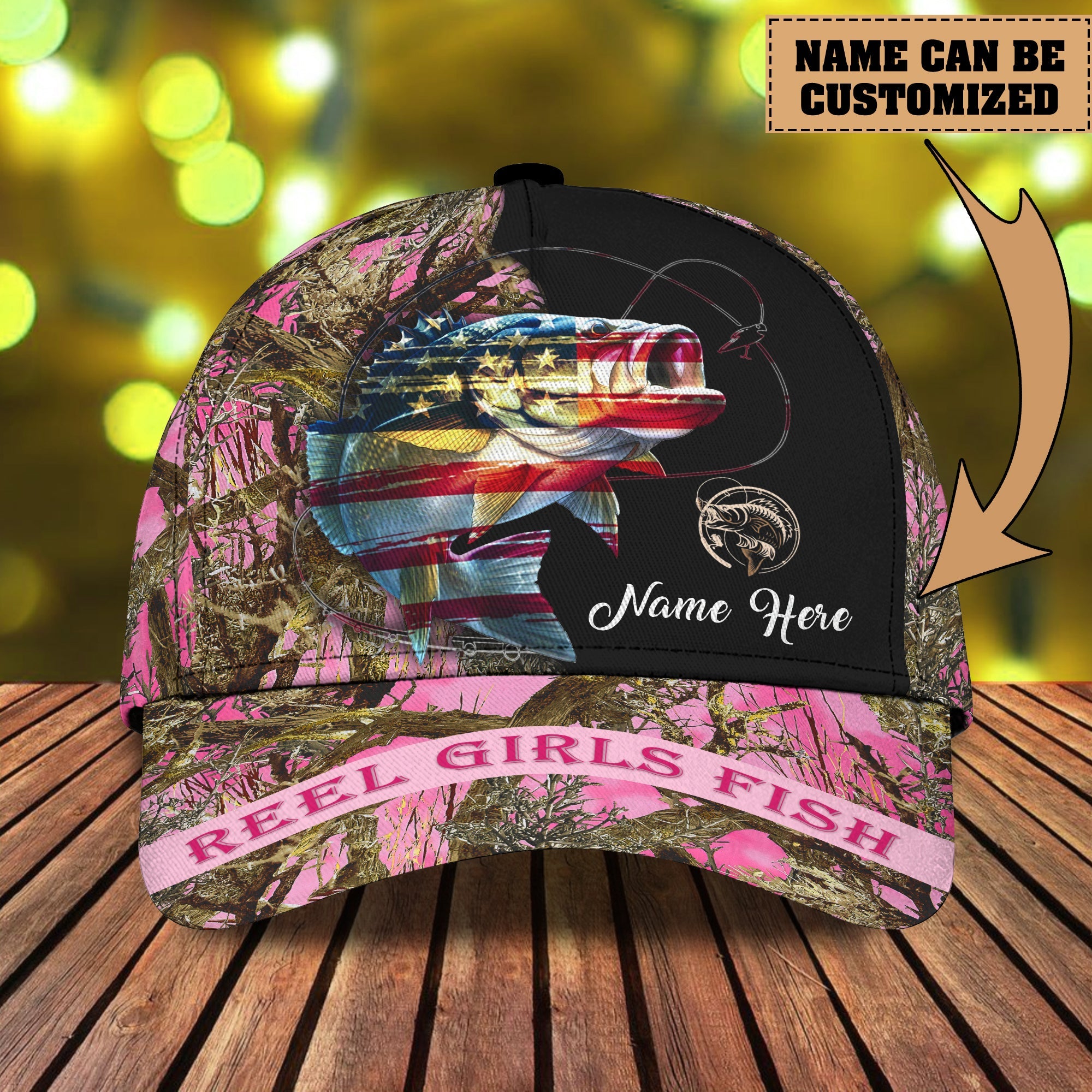 Personalized Classic Cap Reel Fish Girl - QB95