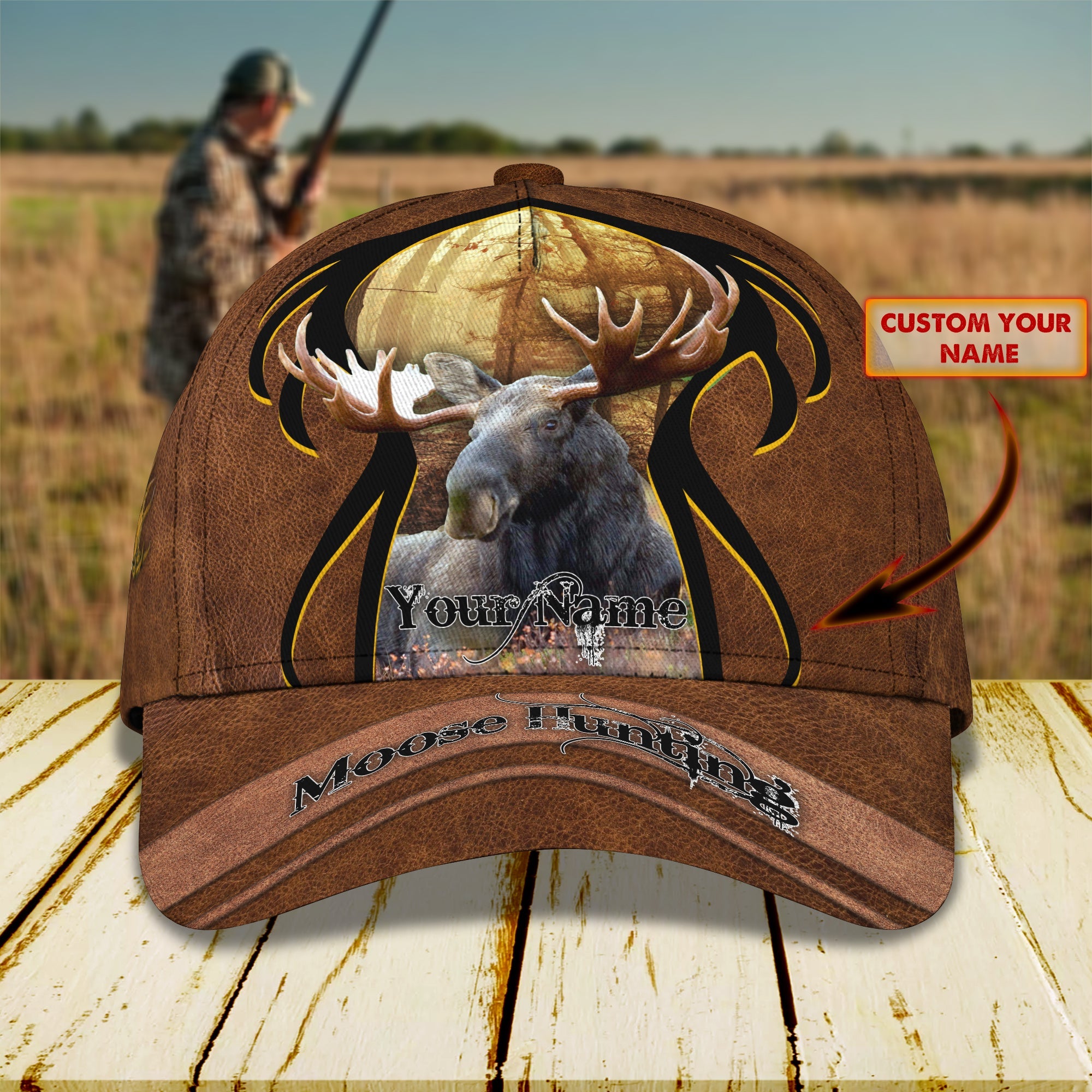 Moose Hunting - Personalized Name Cap