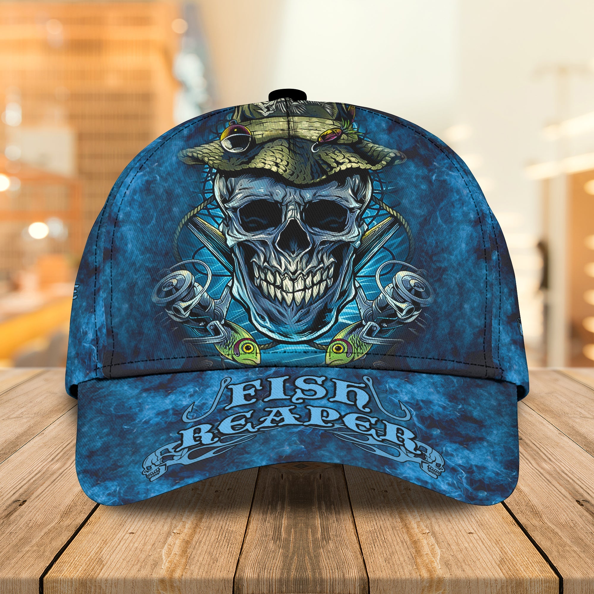 Personalized Classic Cap Fishing Reaper - QB95