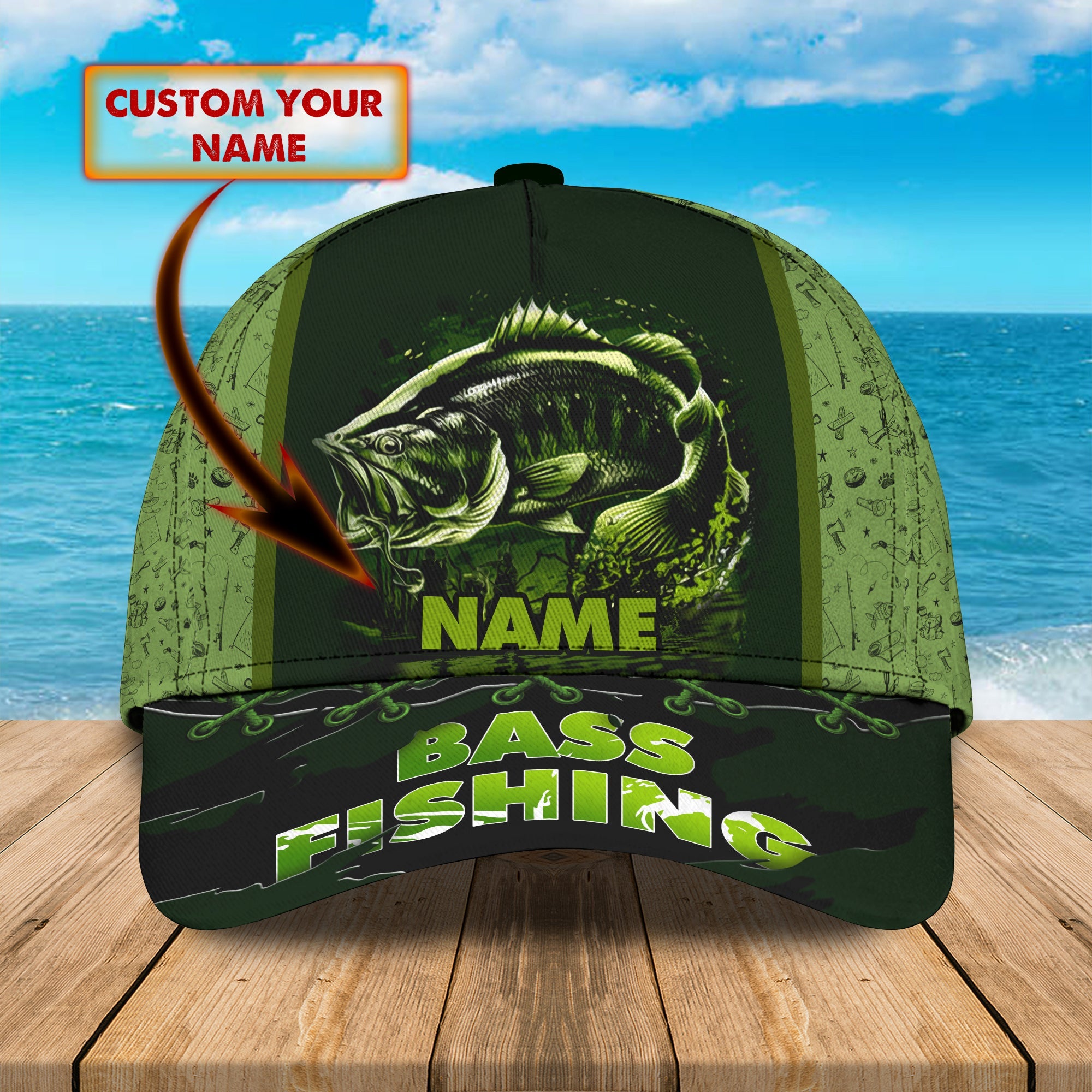Fishing 01- Personalize Name Cap  - Loop - Ntp-154