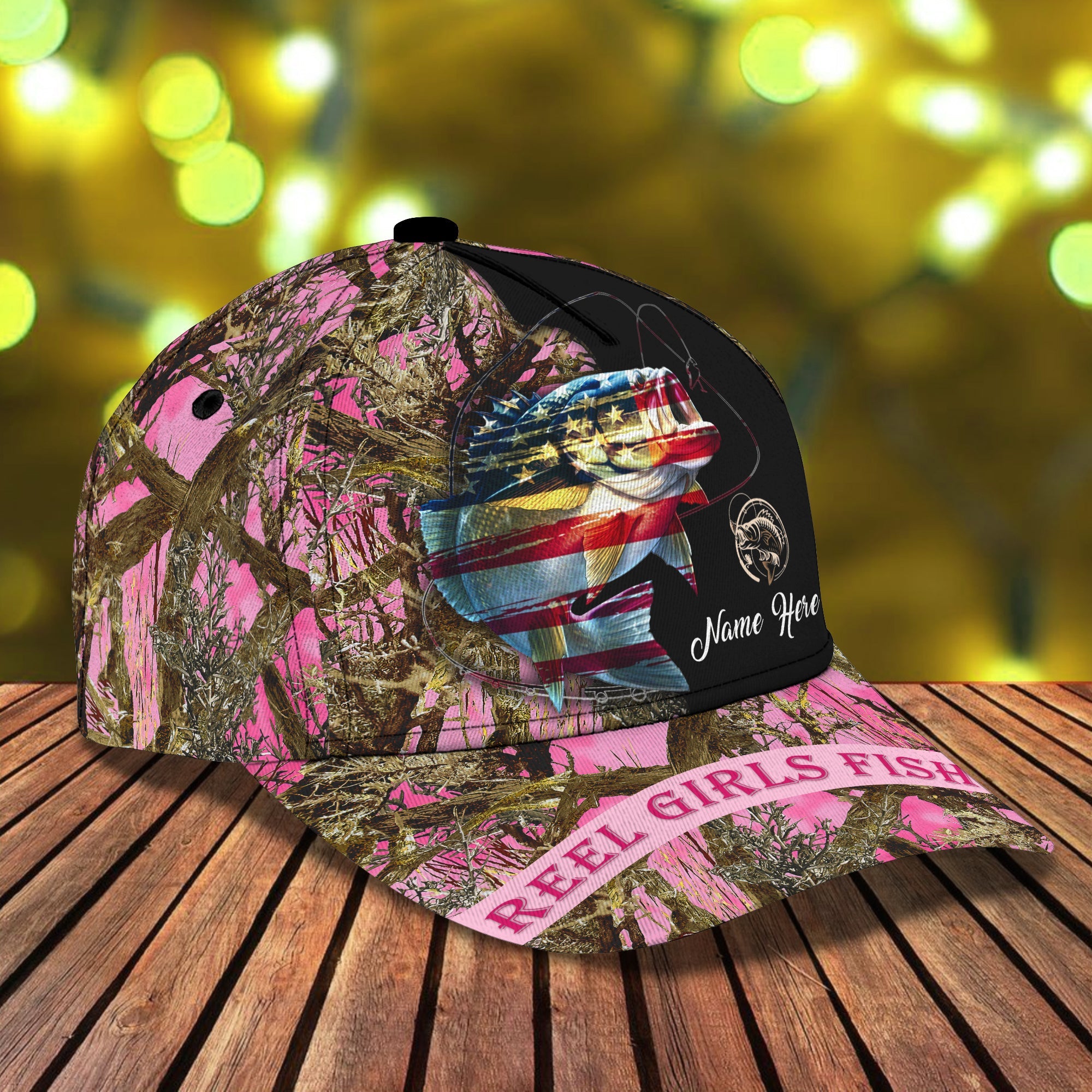 Personalized Classic Cap Reel Fish Girl - QB95