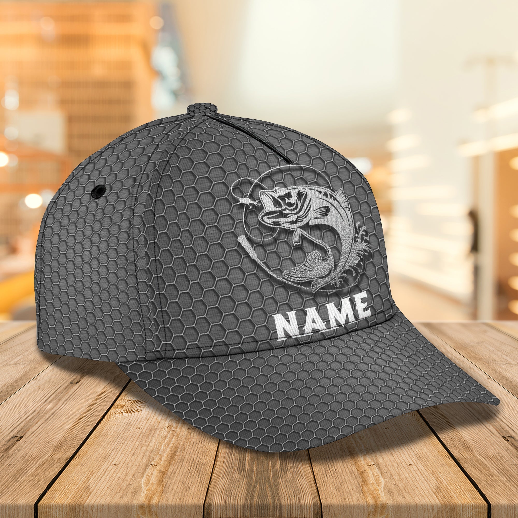 Fishing - Custom Name Curved Cap - Tad