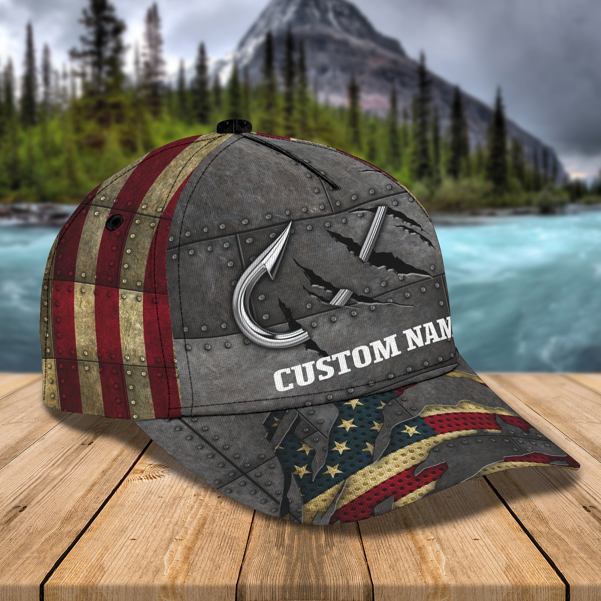 Love Fishing- Personalized Name Cap - Tra96