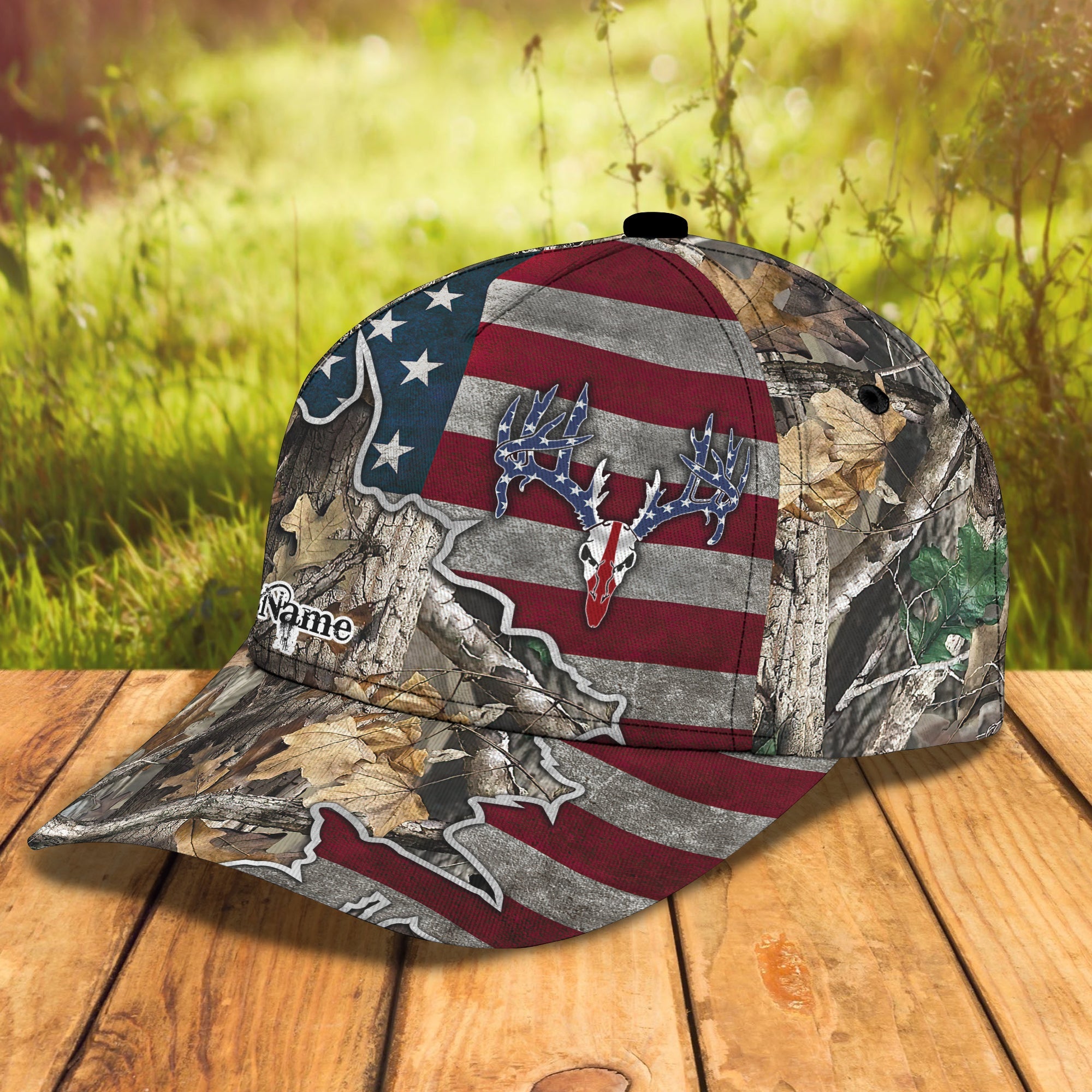 Deer Hunting - 01Personalized Name Cap - RINC98