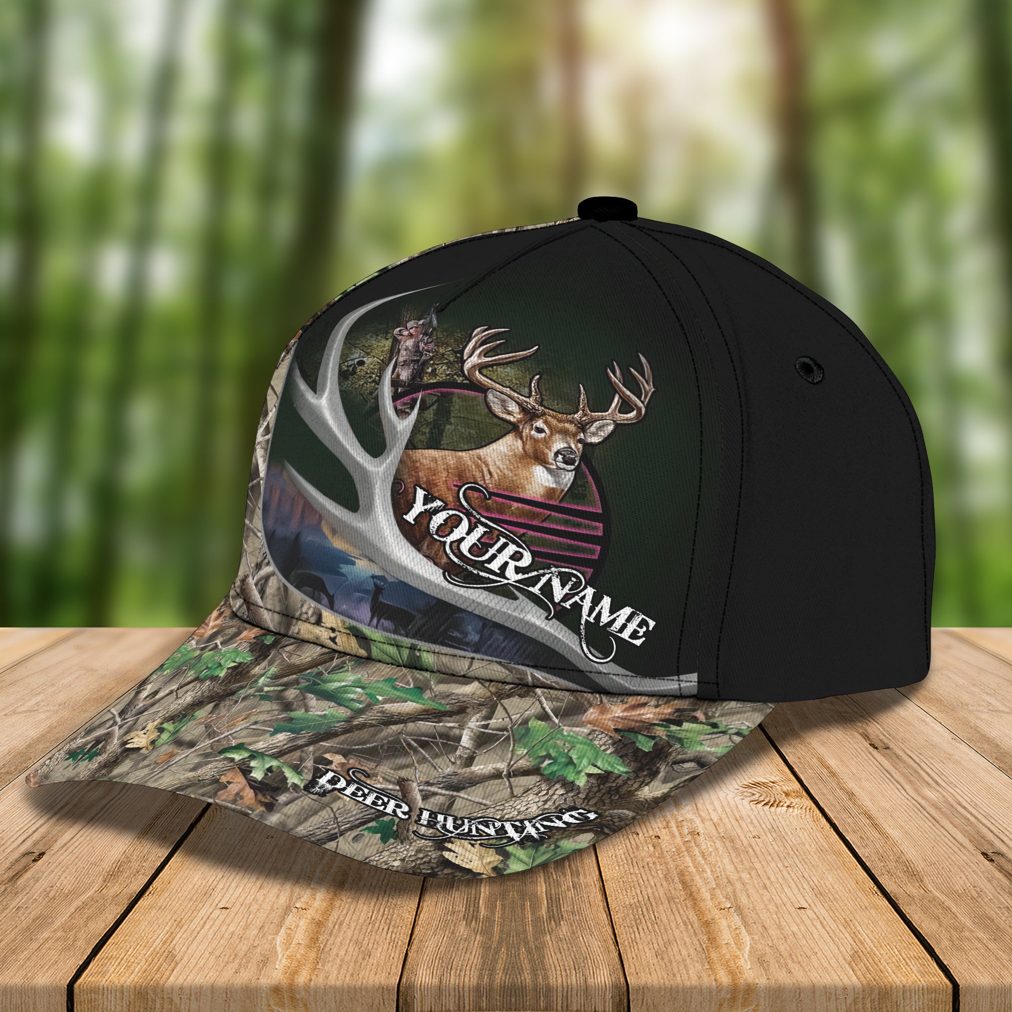 Hunting Deer - Personalized Name Cap - Urt96