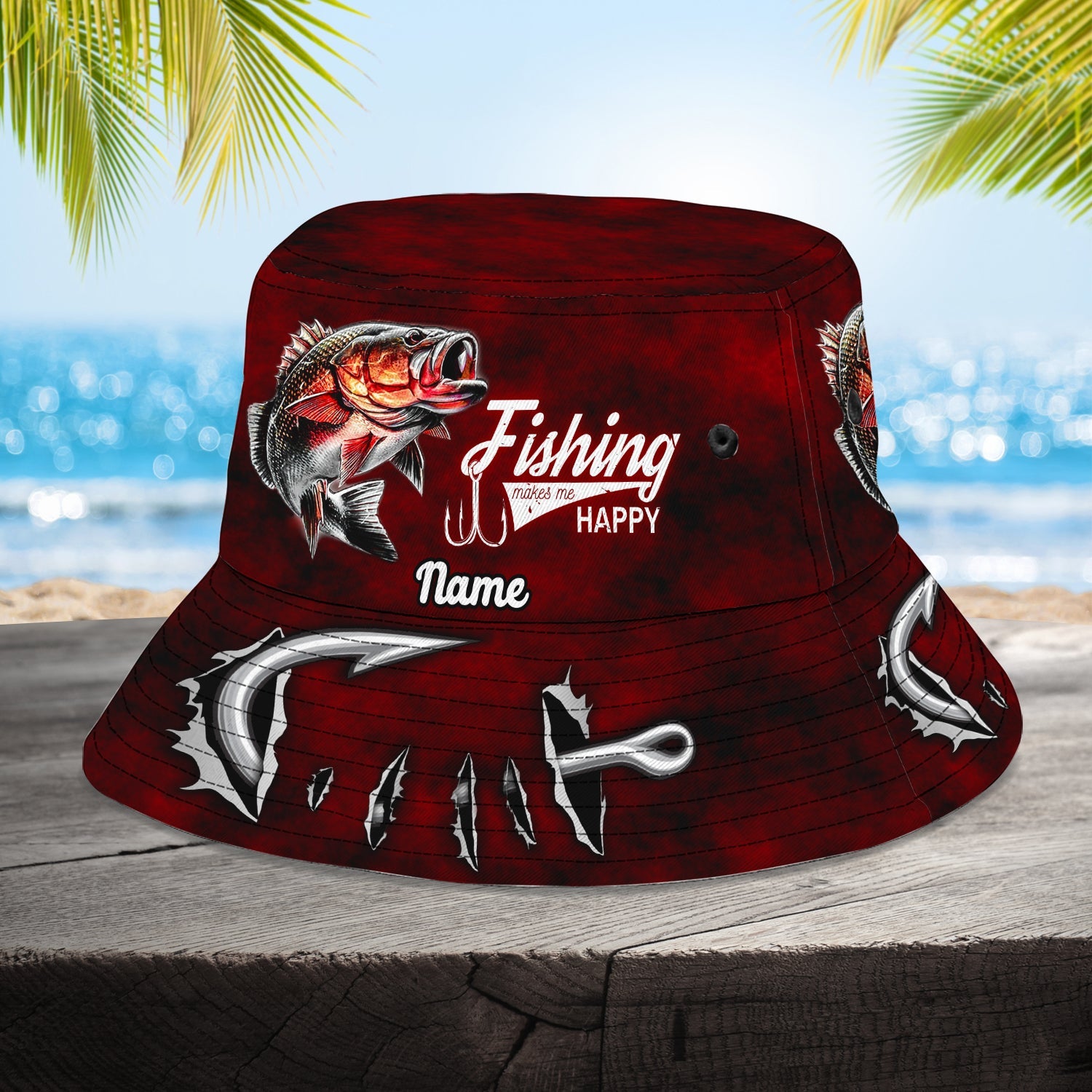 Bass Fishing - Custom Bucket Hat - 198