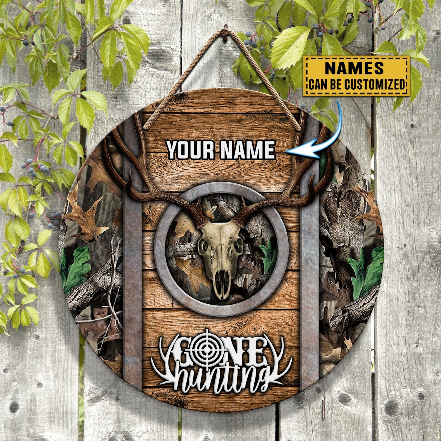 Custom Wooden Sign - Gone Hunting - Nsd99