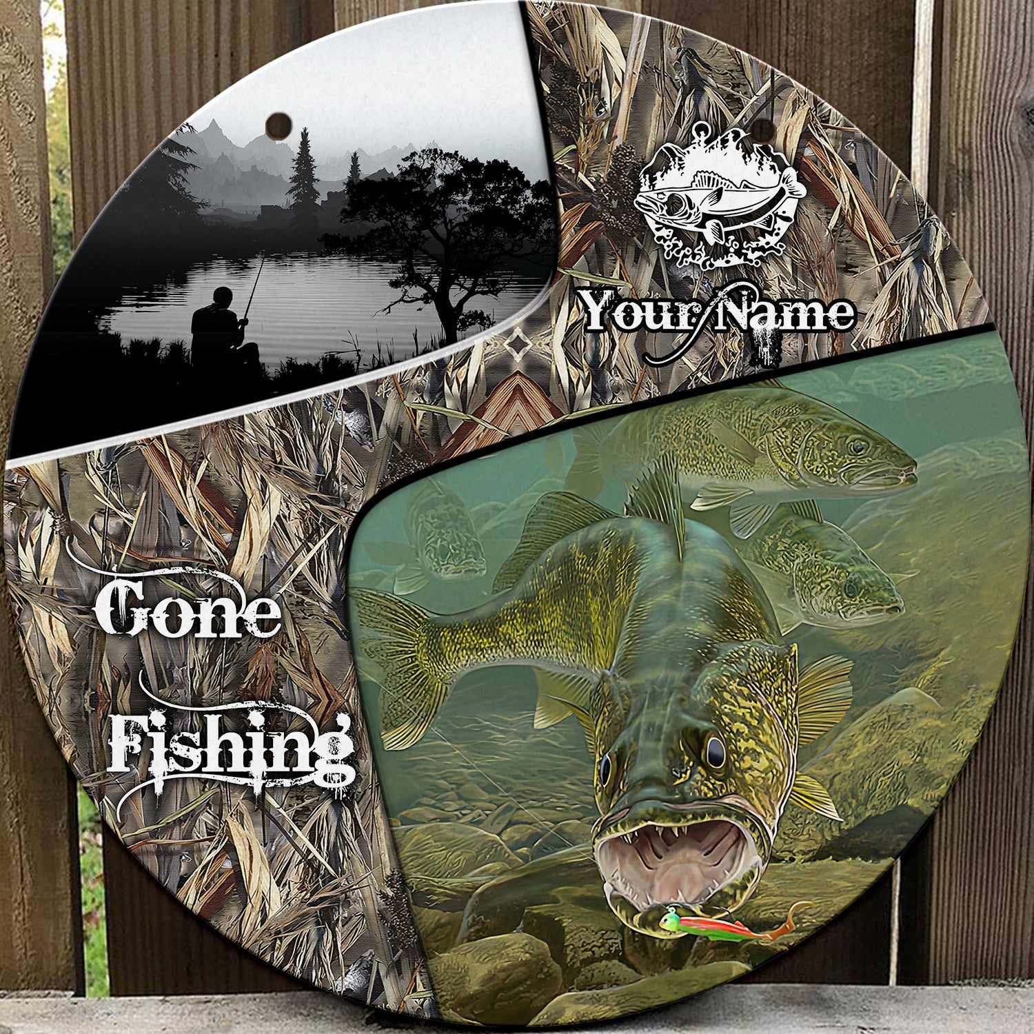 Custom Wooden Sign - Gone Fishing 2 - Nsd99
