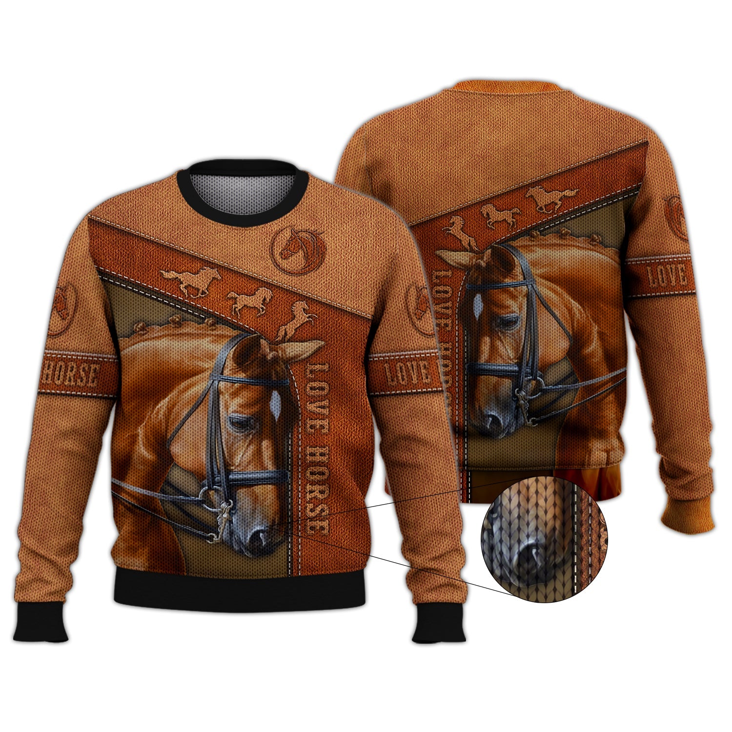 Love Horse Brown - 3D Full Print - DAH-3D-1OX4X