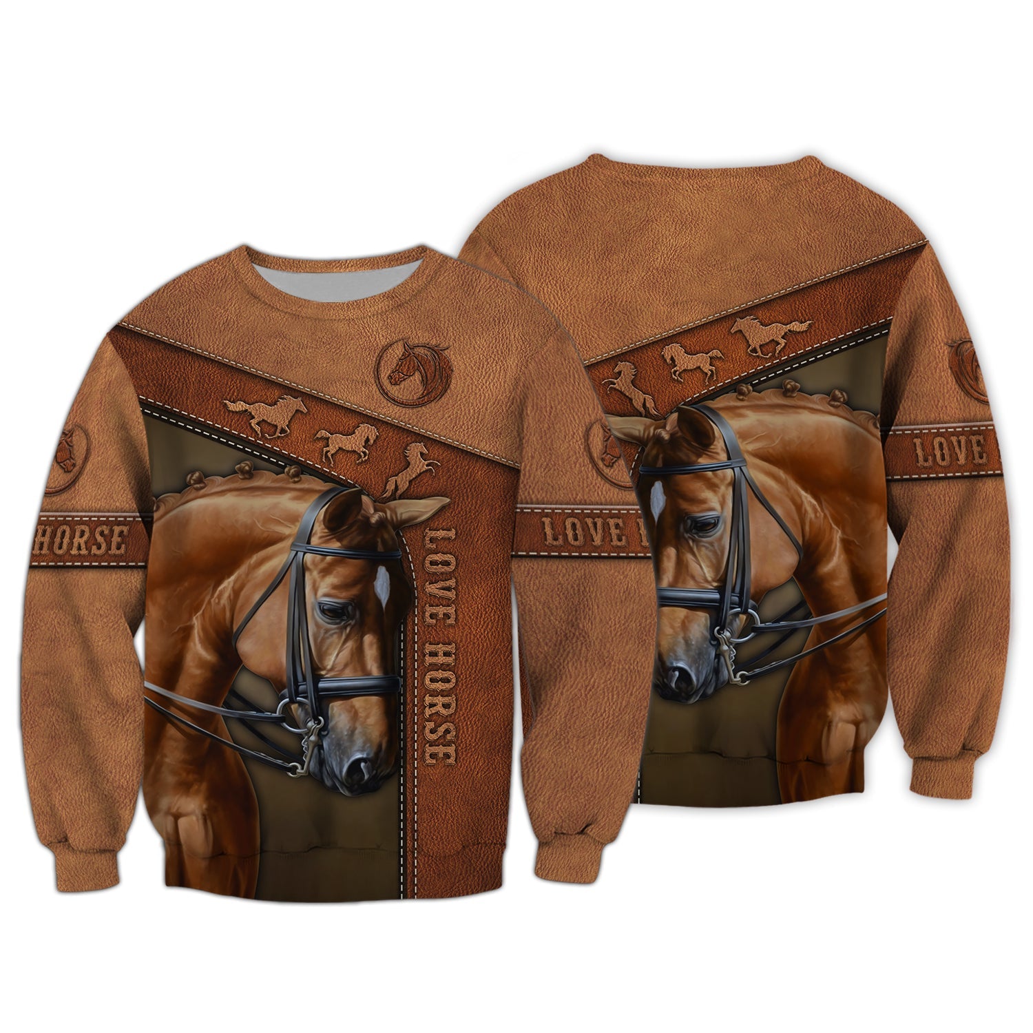 Love Horse Brown - 3D Full Print - DAH-3D-1OX4X