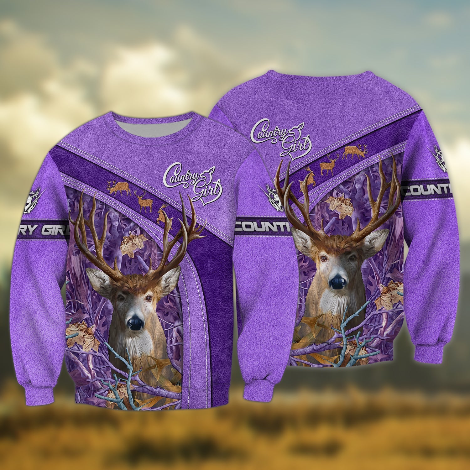 Country Girl - 3D Full Print Shirts - Tad 531 (Purple)