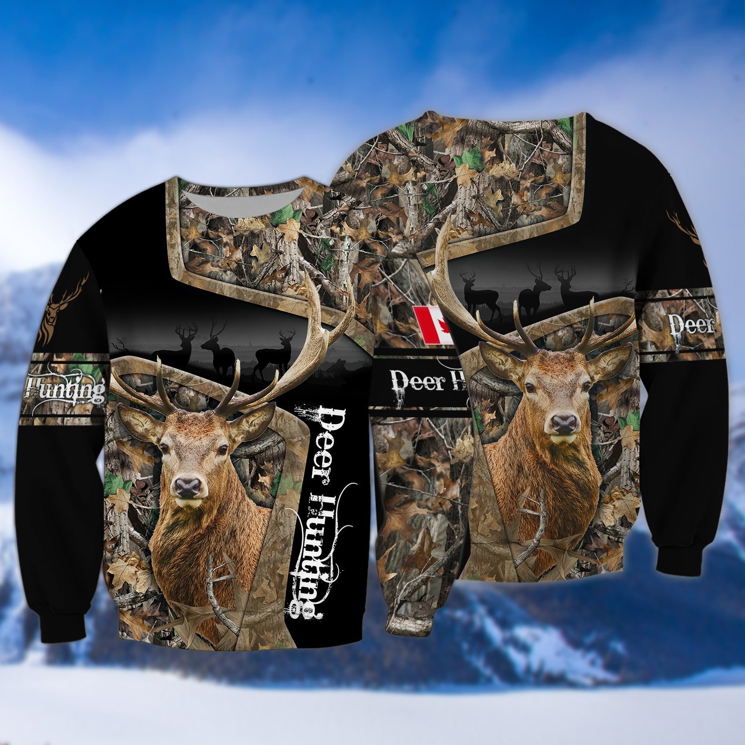 Canada Deer Hunting 3D Shirts For Men and Women Version 2
