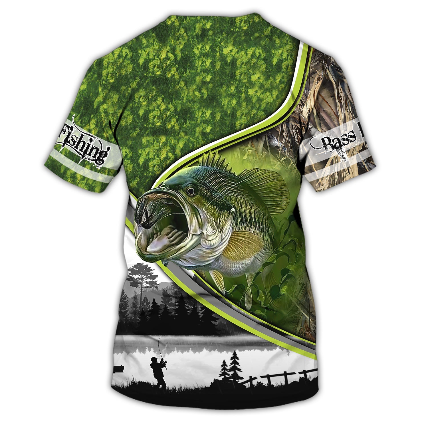 Fishermans Bass Fishing - Personalized Name 3D Tshirt