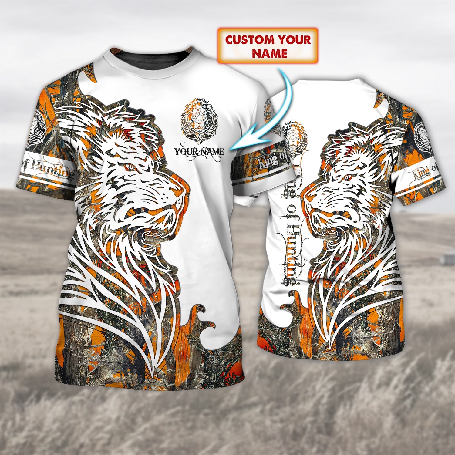 King Of Hunting - Personalized Name 3D Tshirt - Dah 63