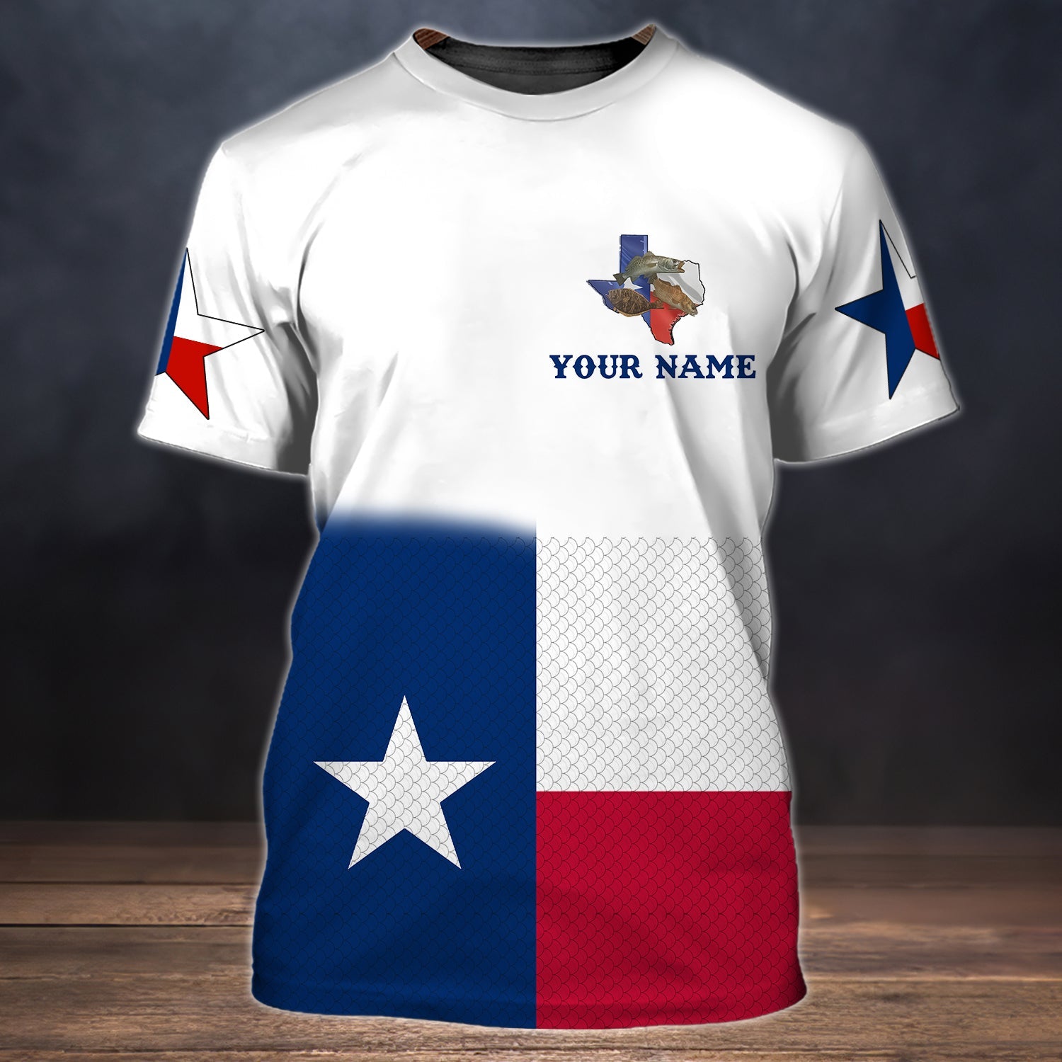 Texas Fishing - Personalized Name 3D Tshirt - 68