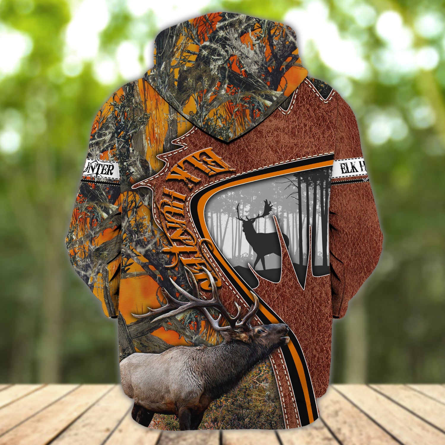 ELK Hunting - Personalized Name 3D Zipper hoodie 15 - HN95