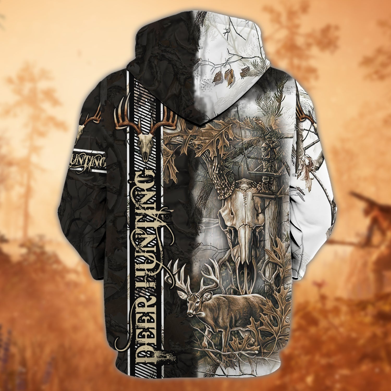 Deer Hunting - 192 - Personalized Name 3D Zipper hoodie - Co98