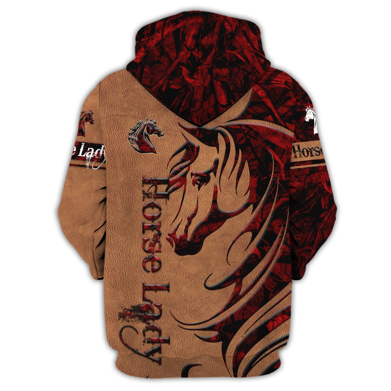 Horse Lady - Personalized Name 3D Zipper Hoodie - CT-DAH-189