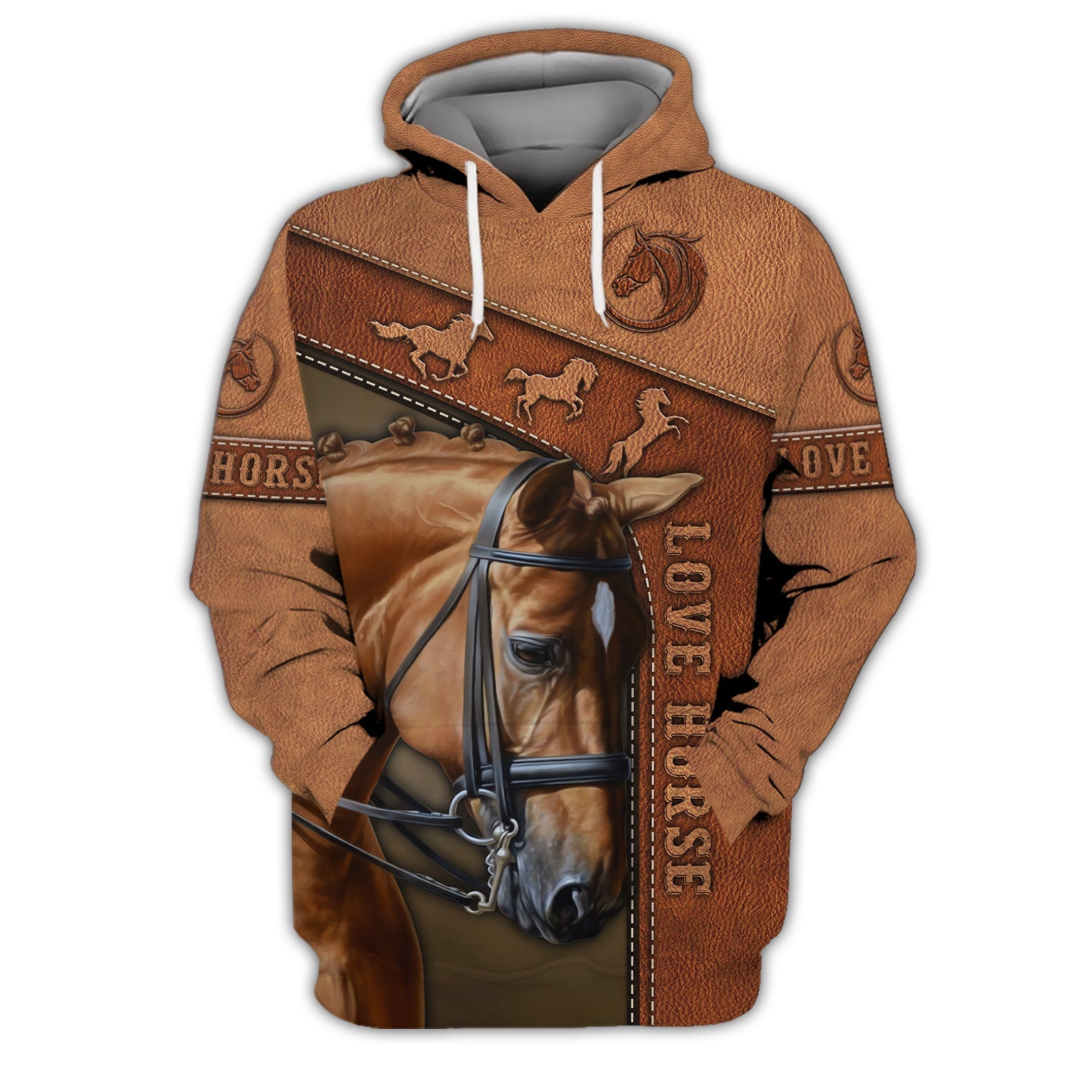 Love Horse Brown - 3D Full Print - DAH-3D-1OX4X