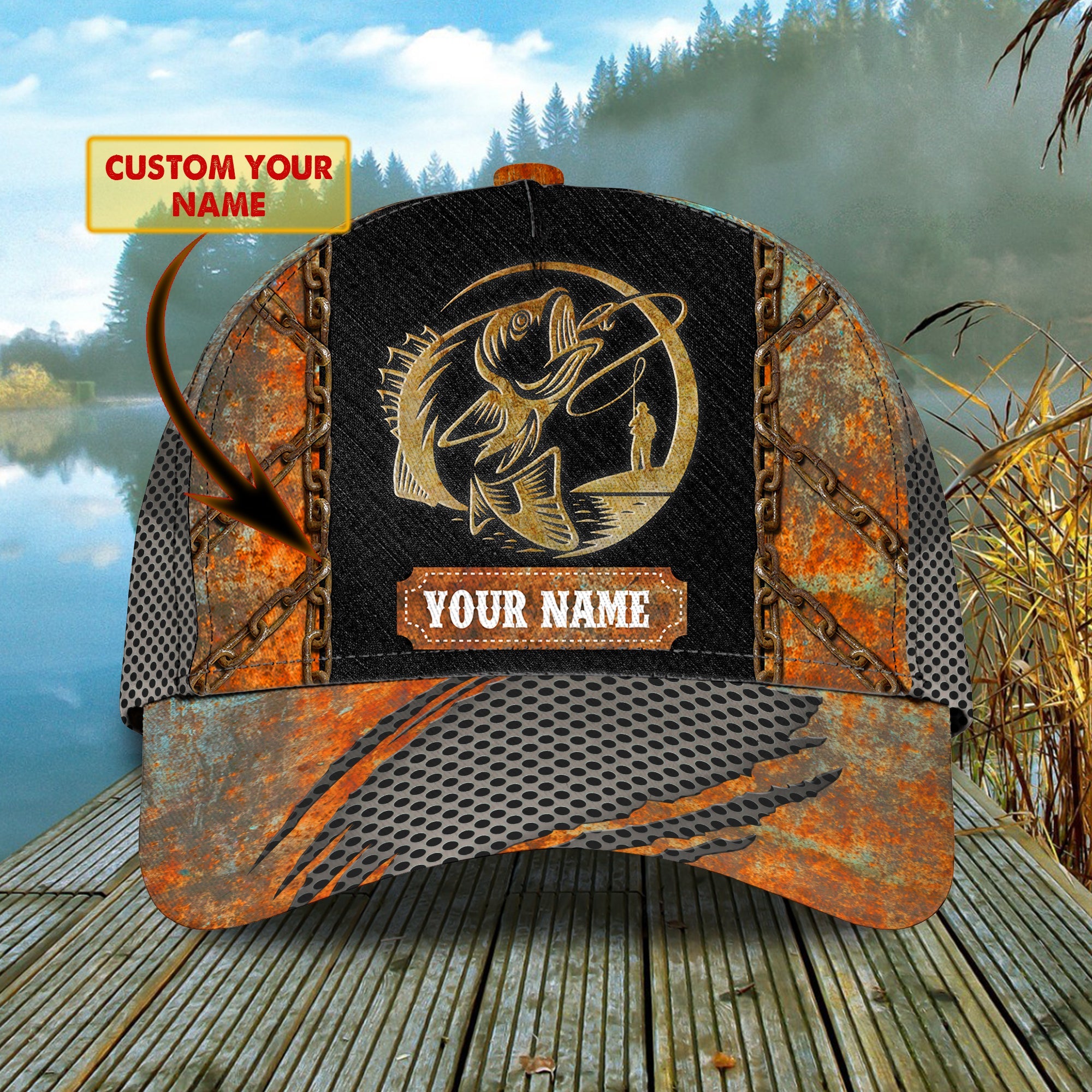 Fishing - Personalized Name Cap - Pt97