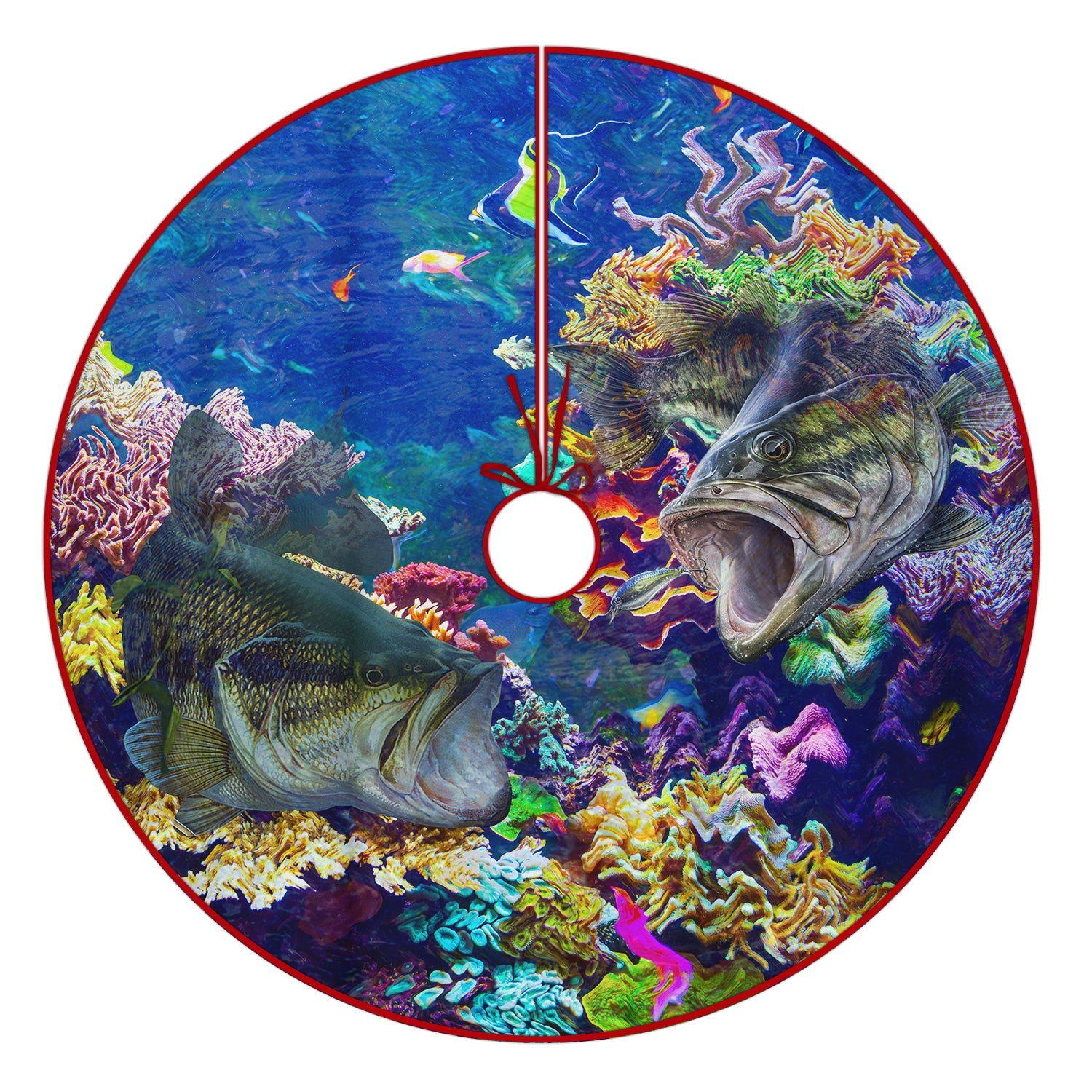 Christmas Tree Skirt - Bass Fishing - 15