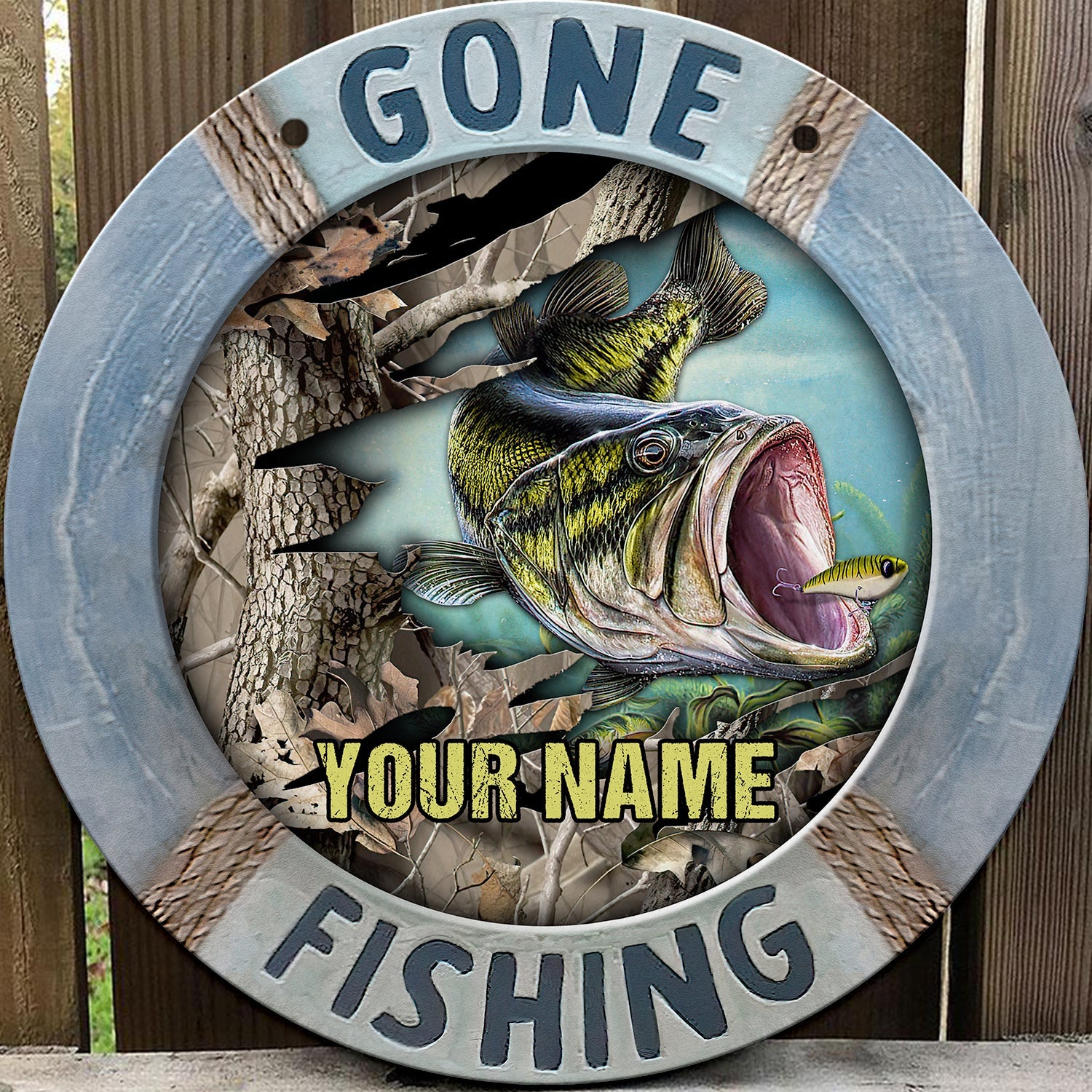 Custom Wooden Sign - Gone Fishing - Nsd99