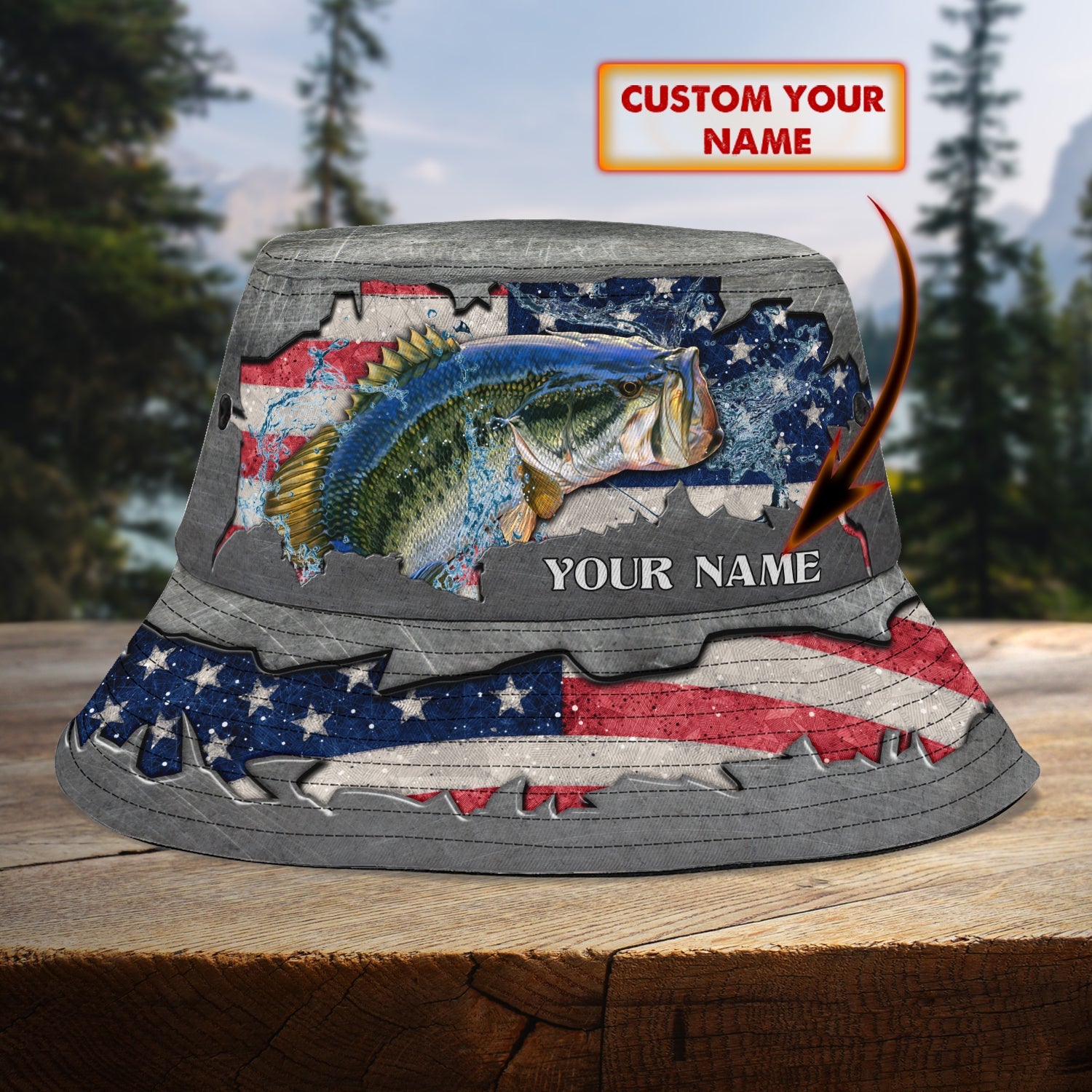 Custom Bucket Hat - Fishing2 - BY97