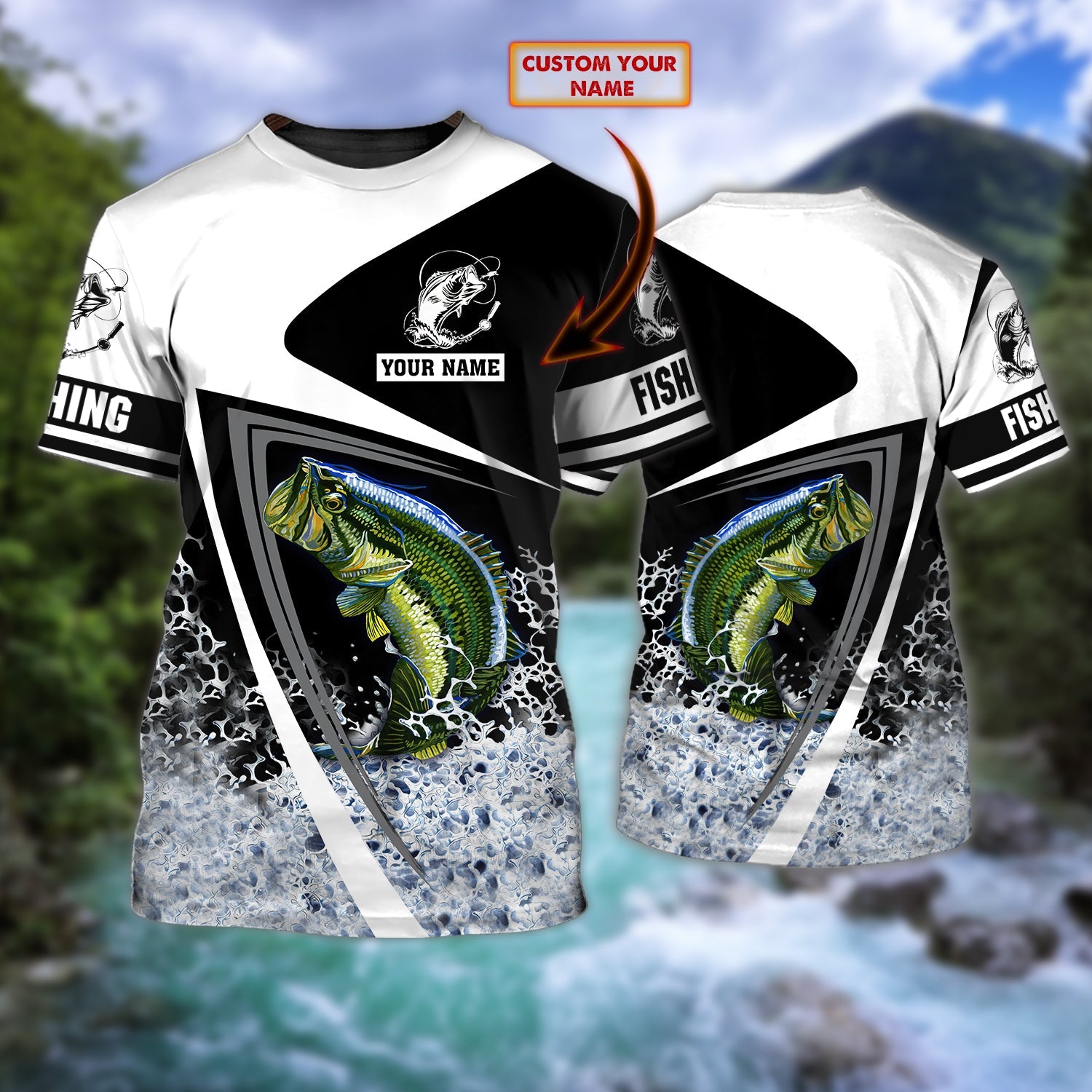 Fishing Lover - Personalized Name 3D Tshirt - H98  418