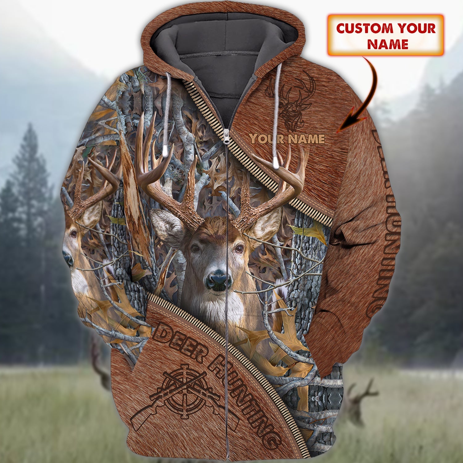 Deer Hunting Hoodie Zipper DT69-CT-1153