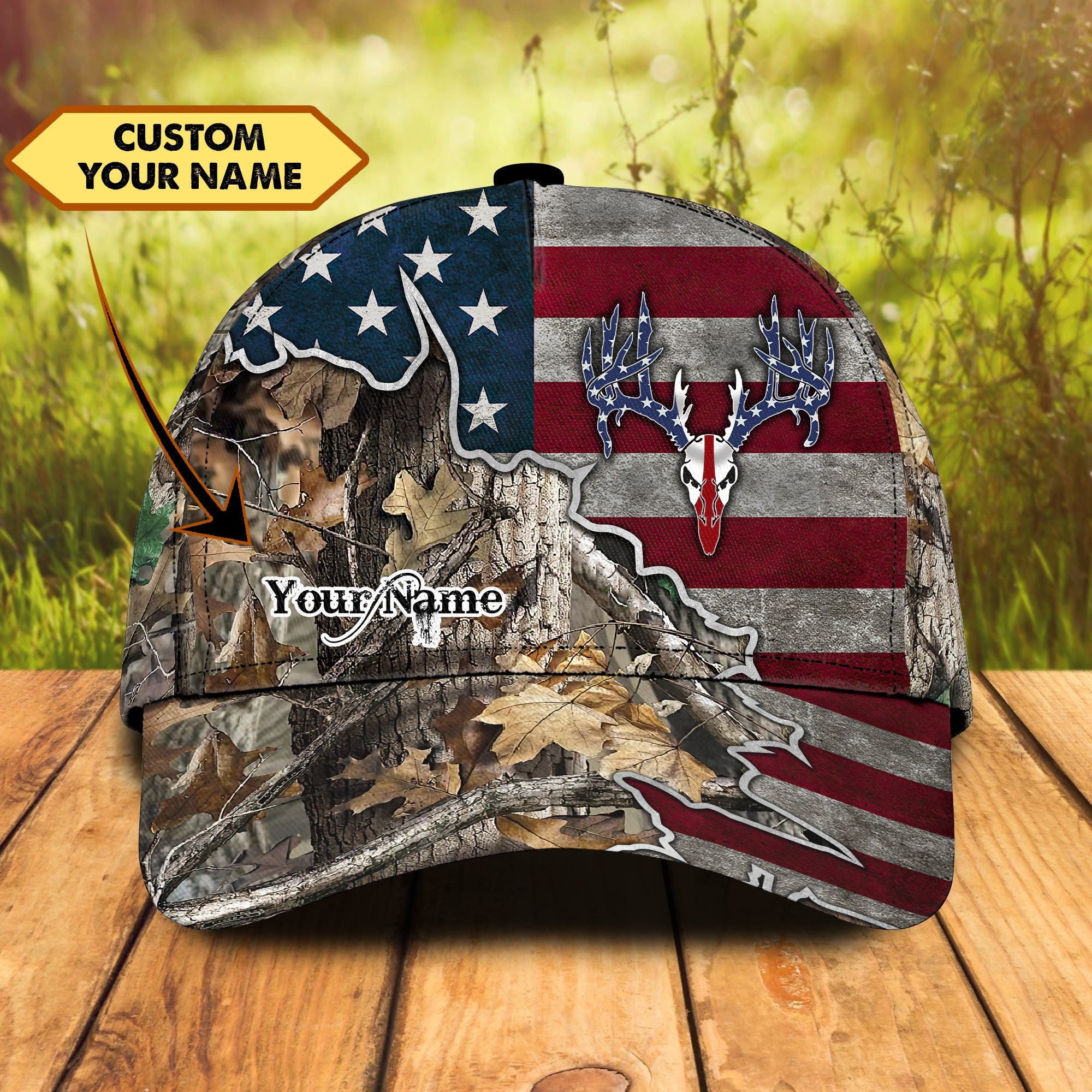 Deer Hunting - 01Personalized Name Cap - RINC98