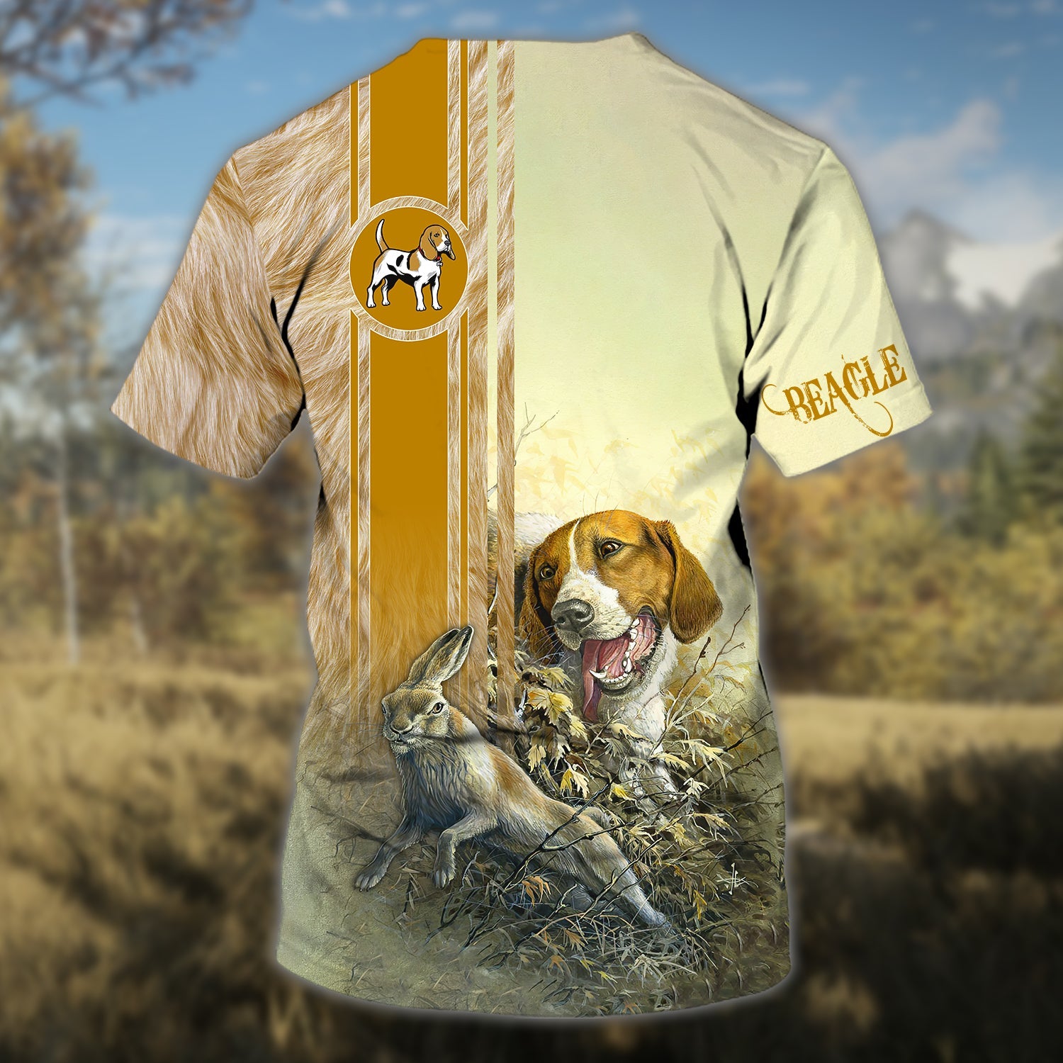 Beagle hunting - Personalized Name 3D Tshirt 1 - Nsd99