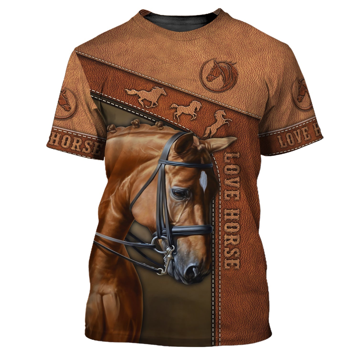 Love Horse Brown - 3D Full Print - DAH-3D-1OX4X