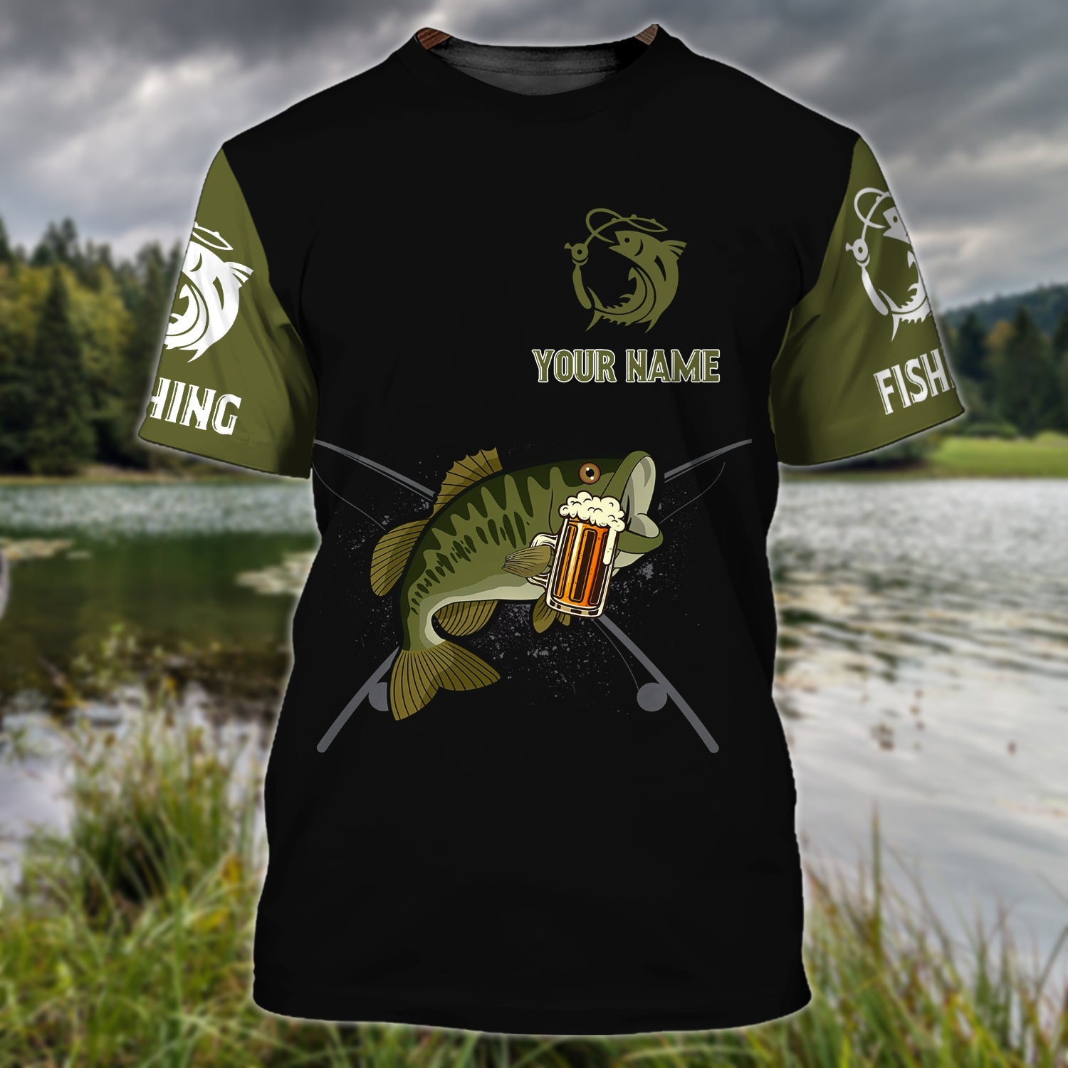 Fishing 10 - Personalized Name 3D T Shirt - 16hb