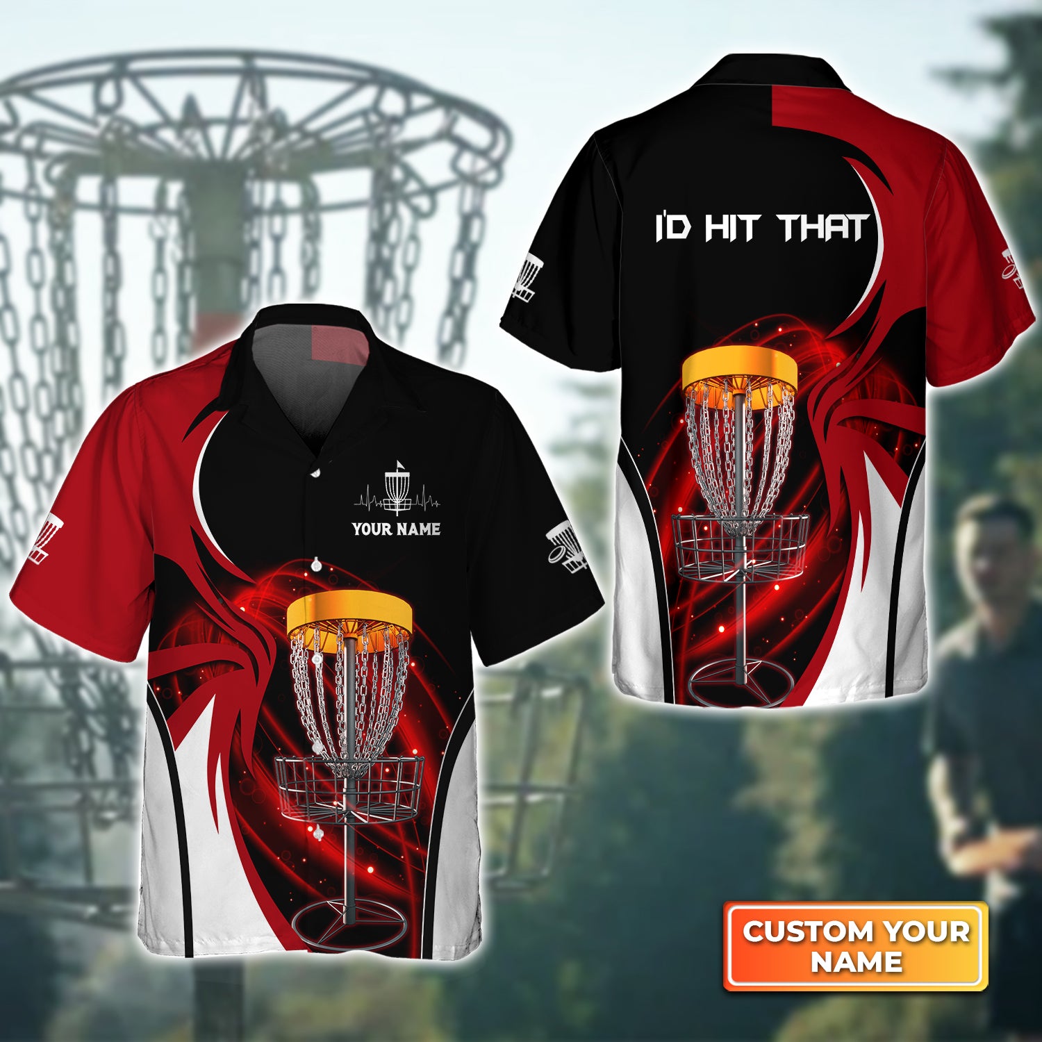 Disc Golf I'd Hit That Personalized Name 3D Hawaiian Shirt For Disc Golf Players QB95