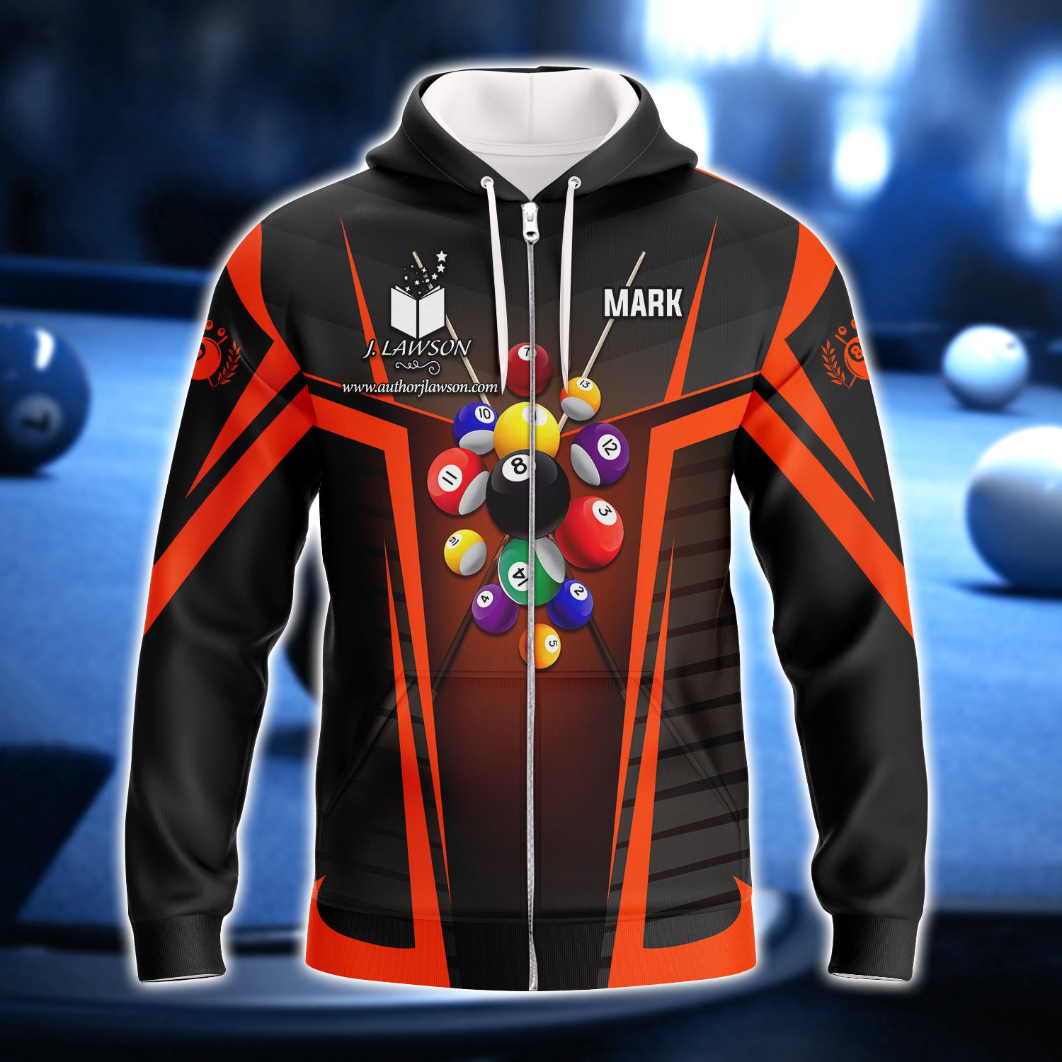 MARK KOZELICHKI, The Wrecking Krew Team In Orange Billard Balls 3D Shirt - QB95