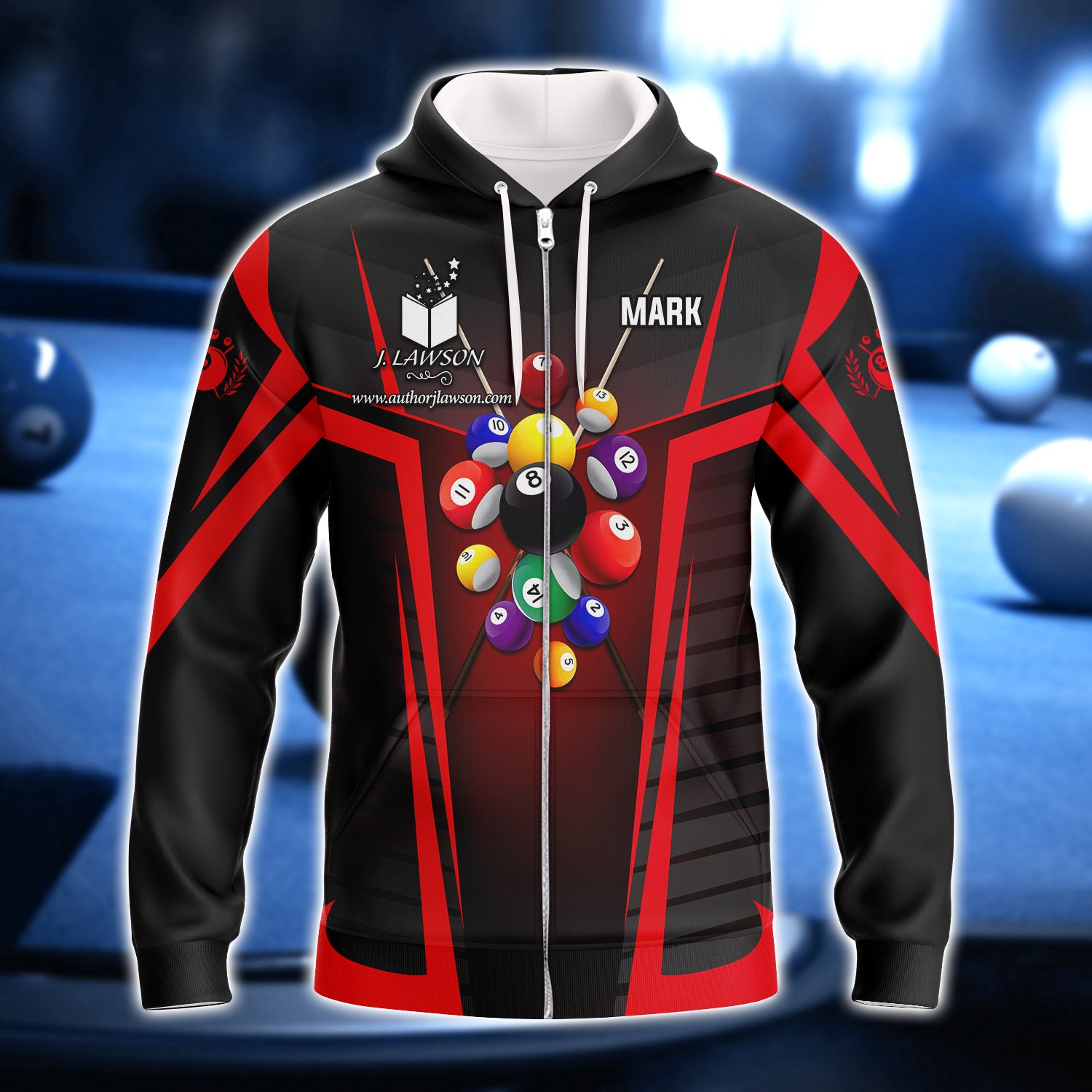 MARK KOZELICHKI, The Wrecking Krew Team In Red Billard Balls 3D Shirt - QB95