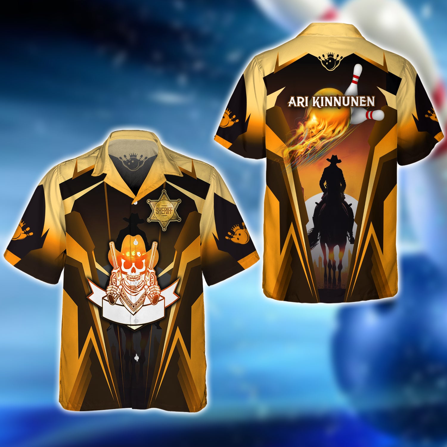 ARI KINNUNEN Cowboy Bowling 3D Shirt - QB95