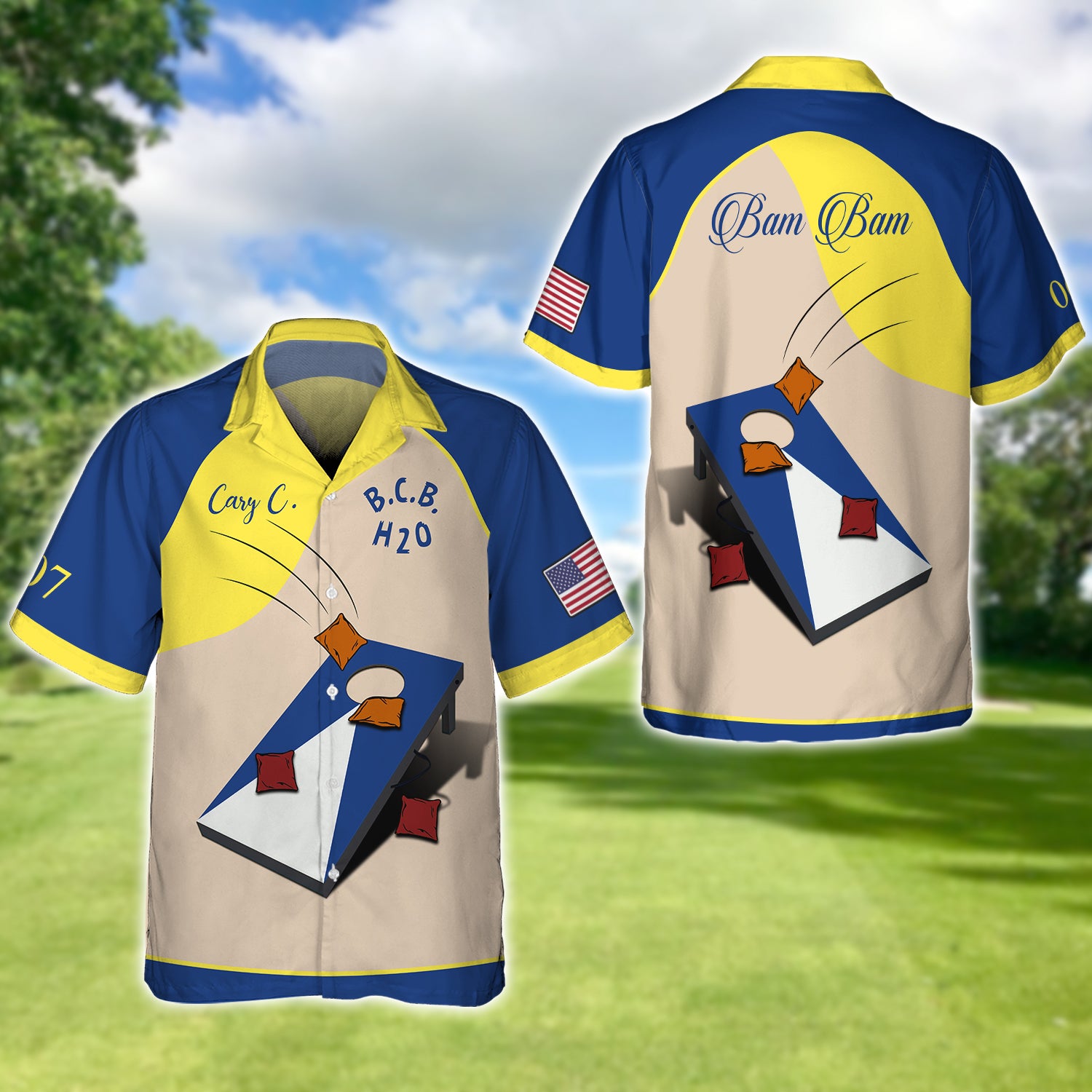 Cary C. Cornhole 3D Shirt - QB95