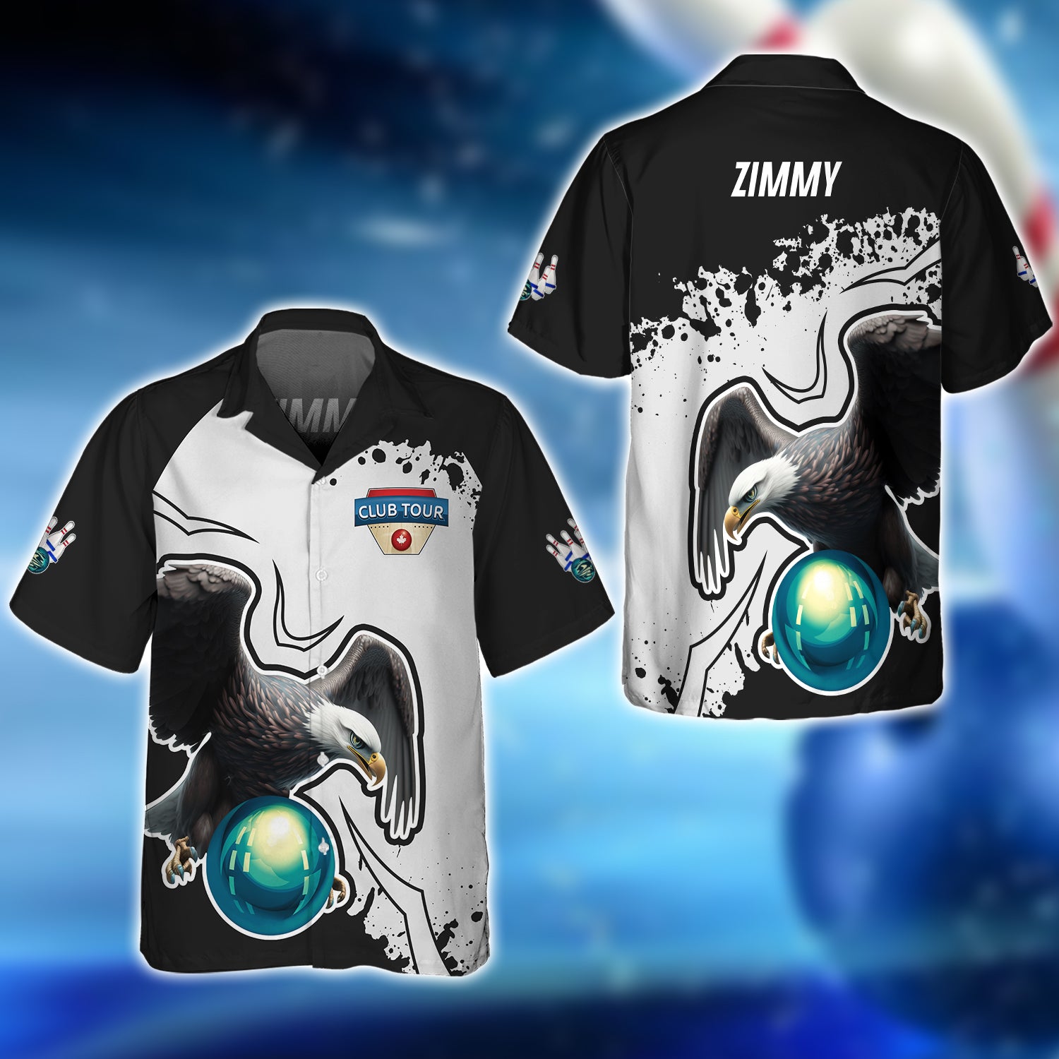 ZIMMY American Eagle Bowling 3D Shirt - QB95