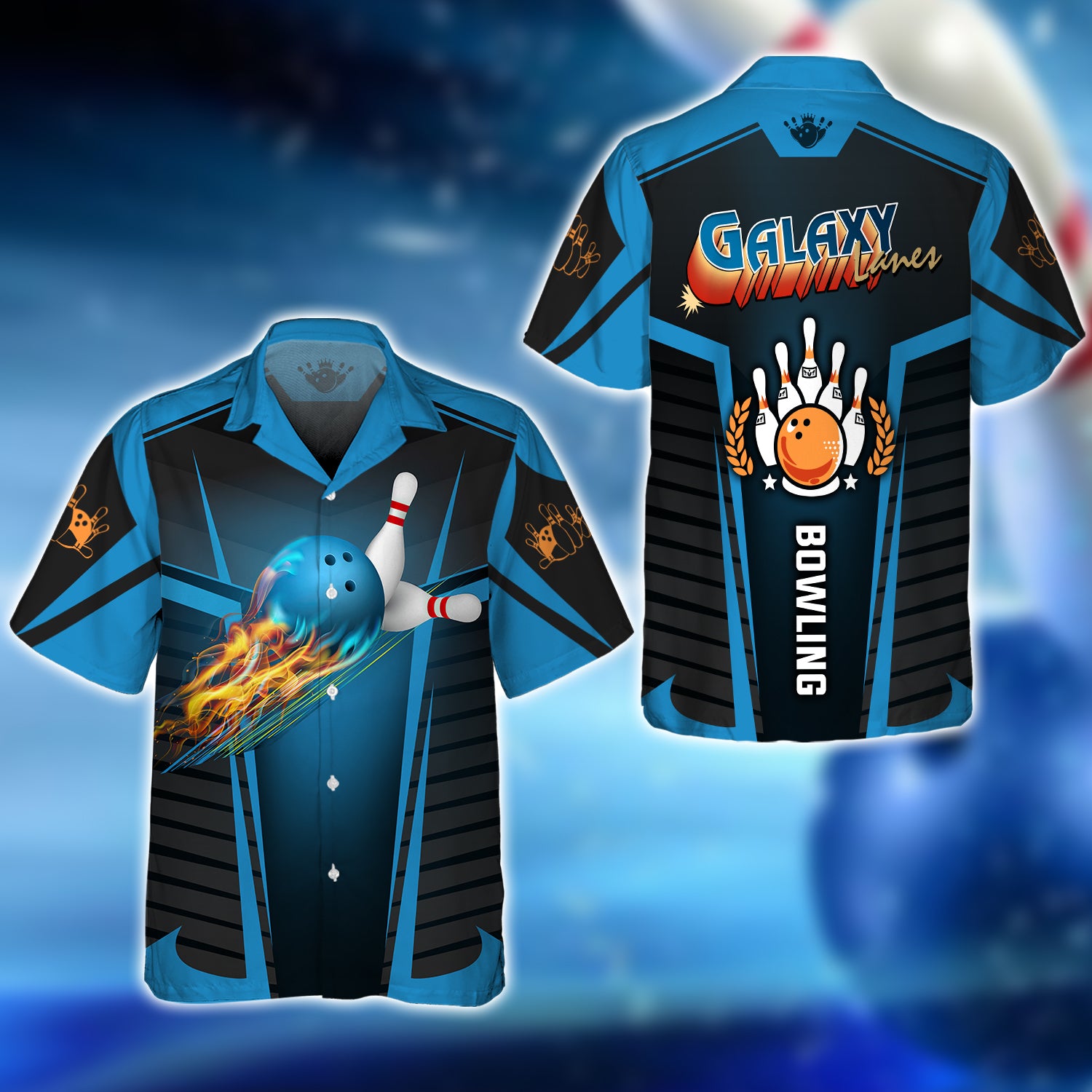 Galaxy Lanes Bowling Team 3D Shirt - QB95