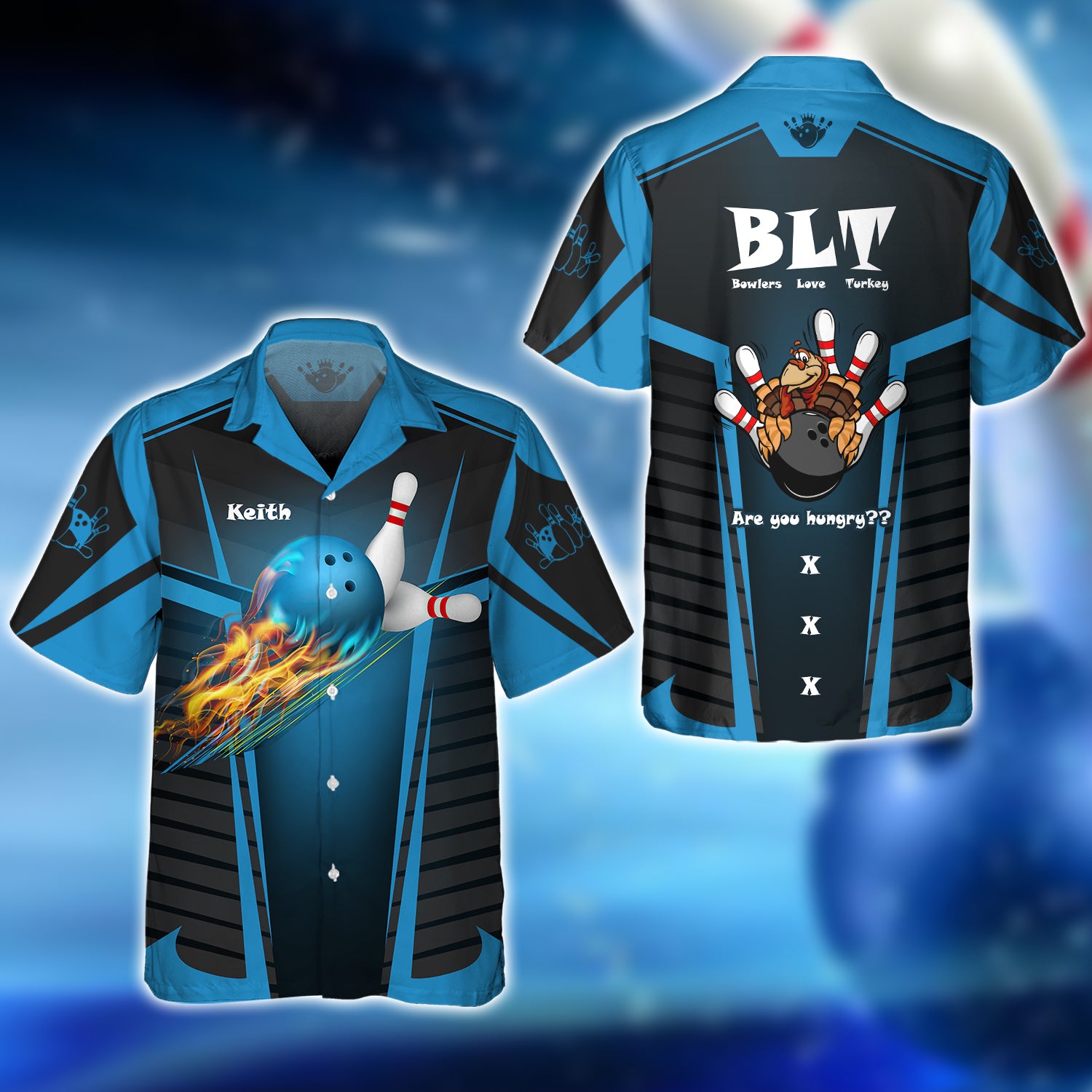 Keith BLT Bowling Team 3D Shirt - QB95
