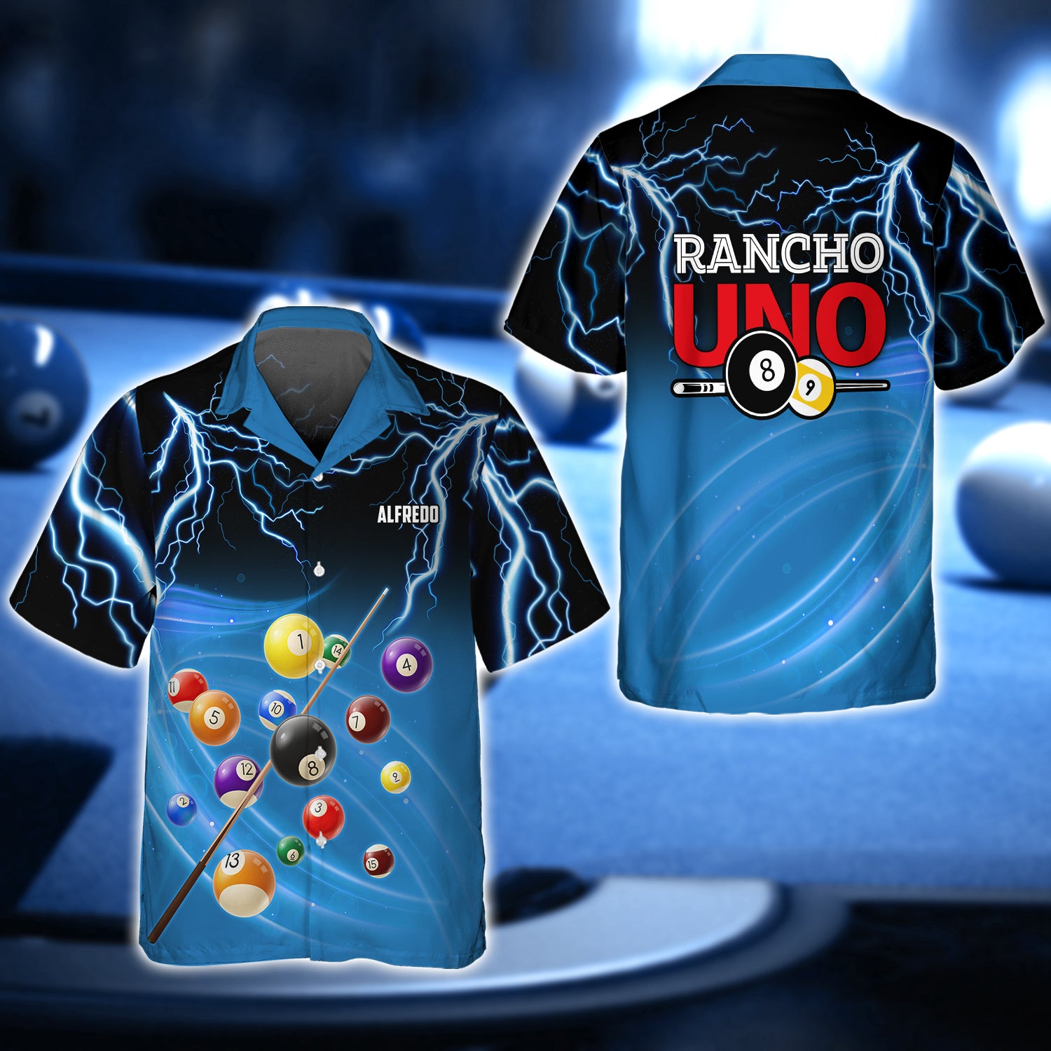 ALFREDO - Rancho UNO Billiard Team 3D Shirt - QB95