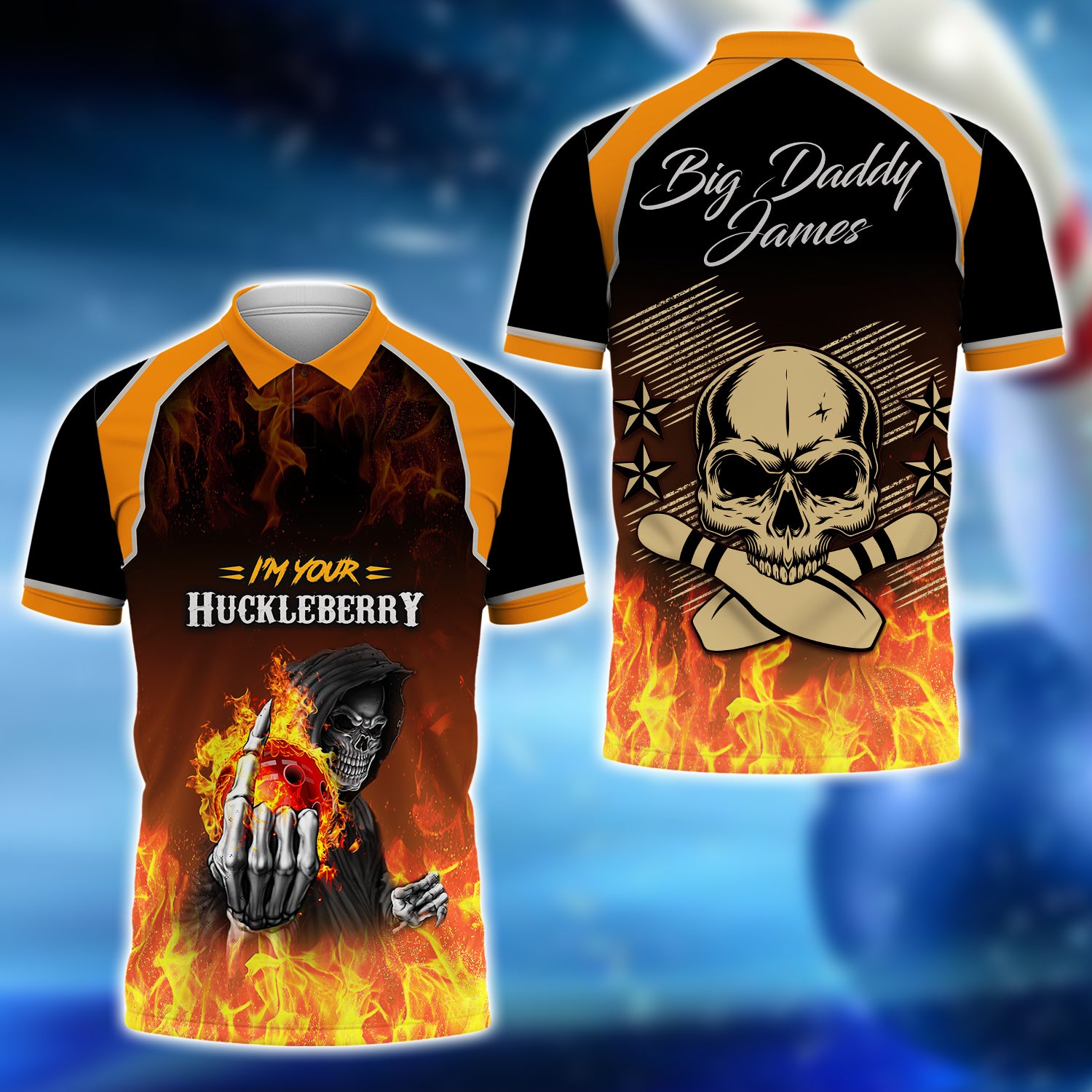 Big Daddy James Skull Bowling 3D Shirt - QB95